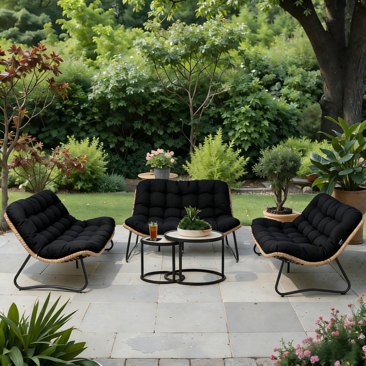 Patio Loveseat with Cushion