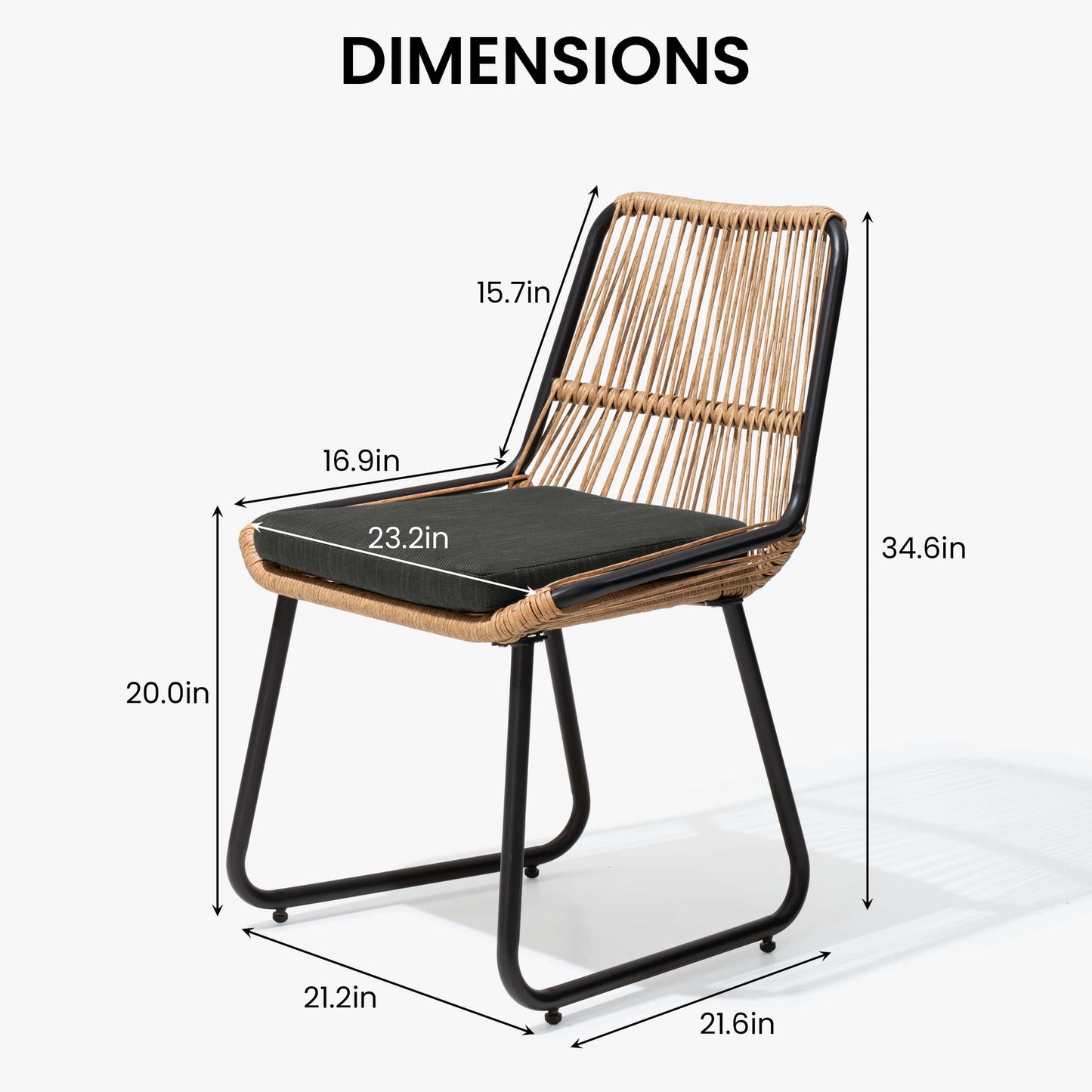 PE Rattan Outdoor Chair Set with Cushions