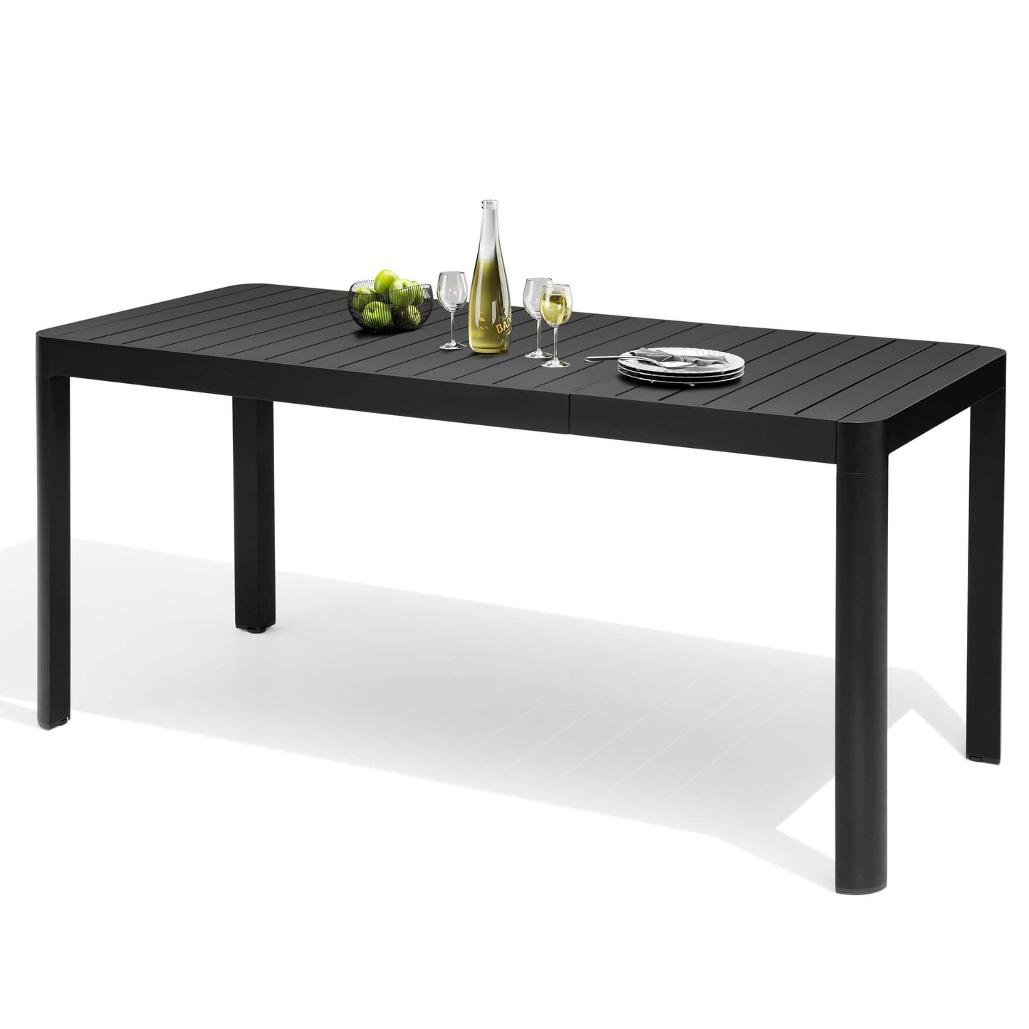 64x28" Expandable Aluminum Outdoor Dining Table