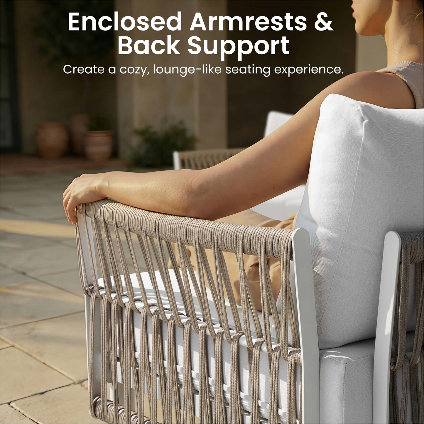 Modular Outdoor Wicker Sectional Sofa with Cushions