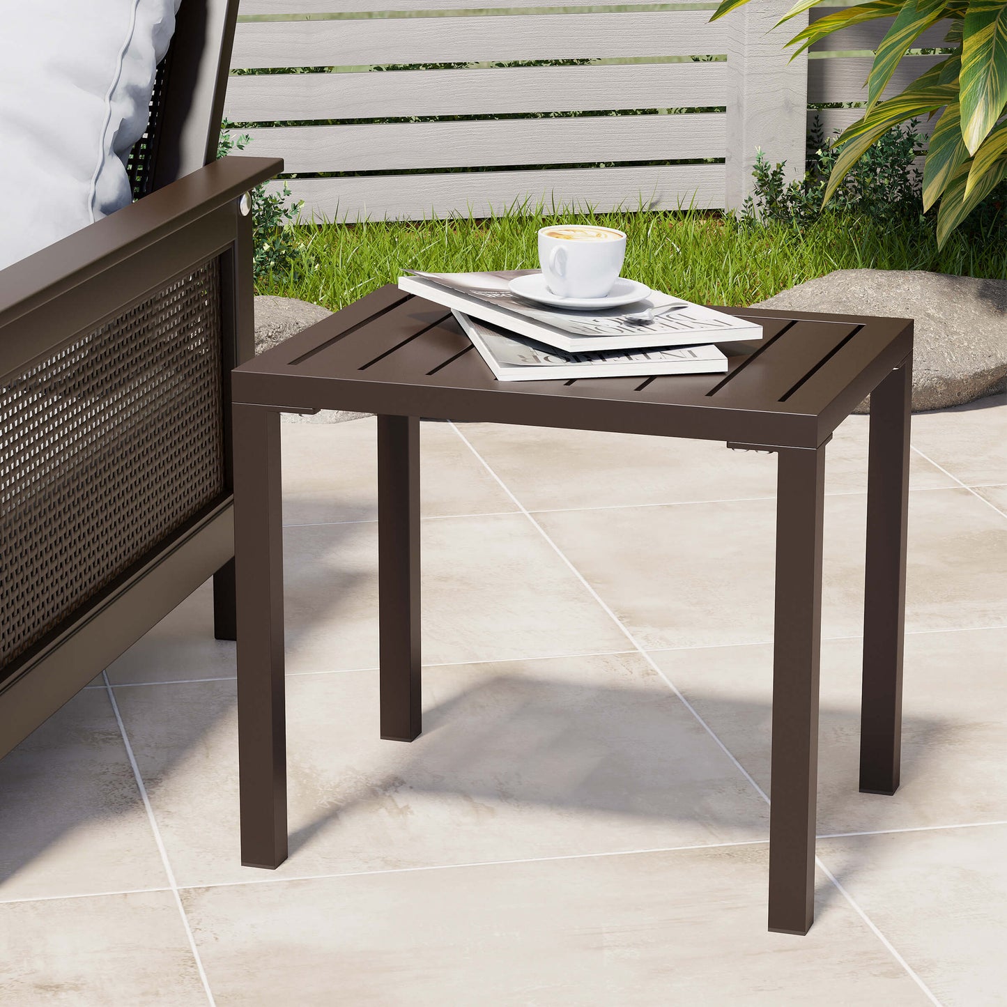 14x18" Aluminum Outdoor Side Table