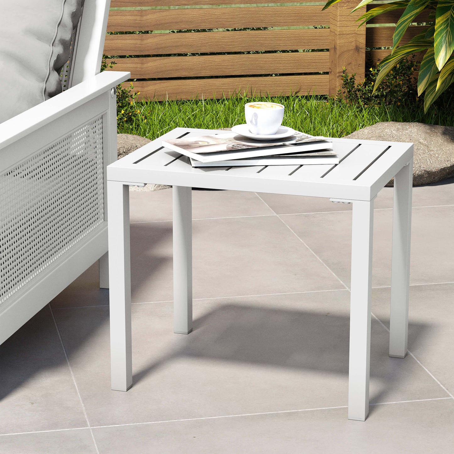 14x18" Aluminum Outdoor Side Table