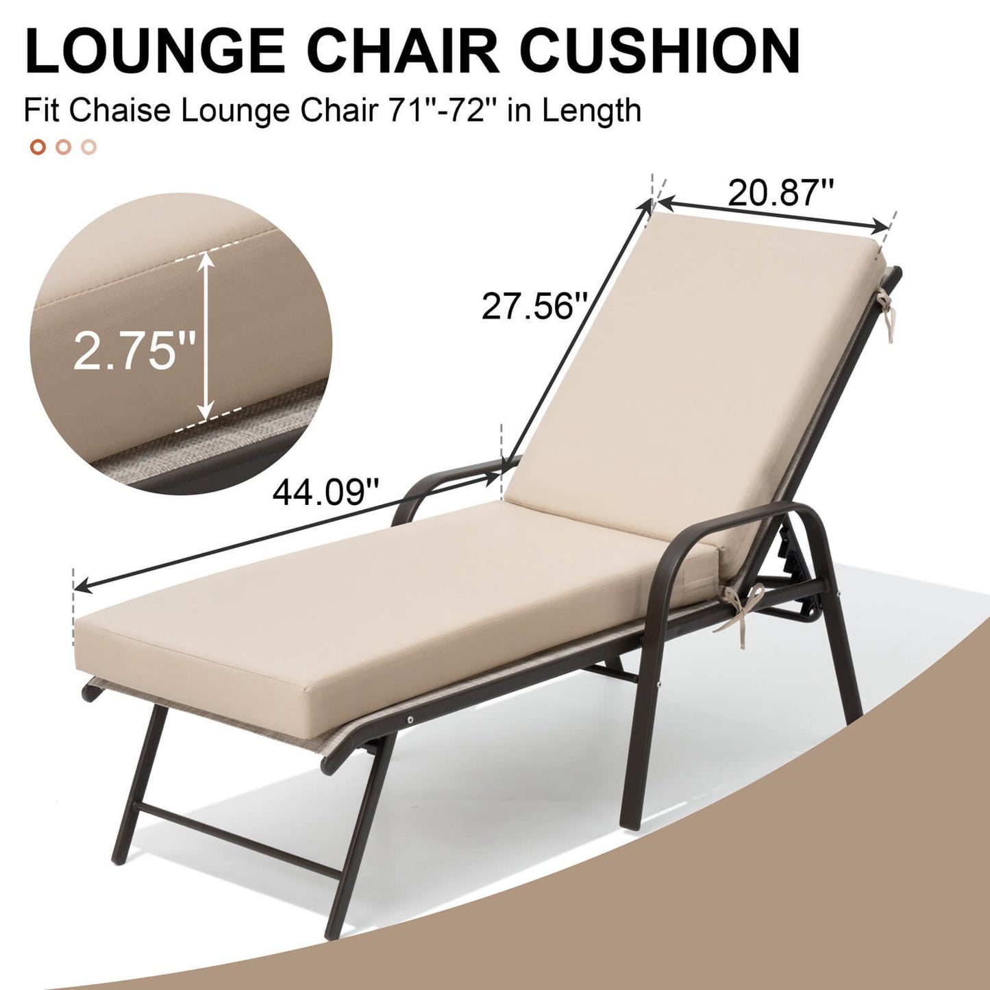Sunbrella Outdoor Chaise Lounge Cushion