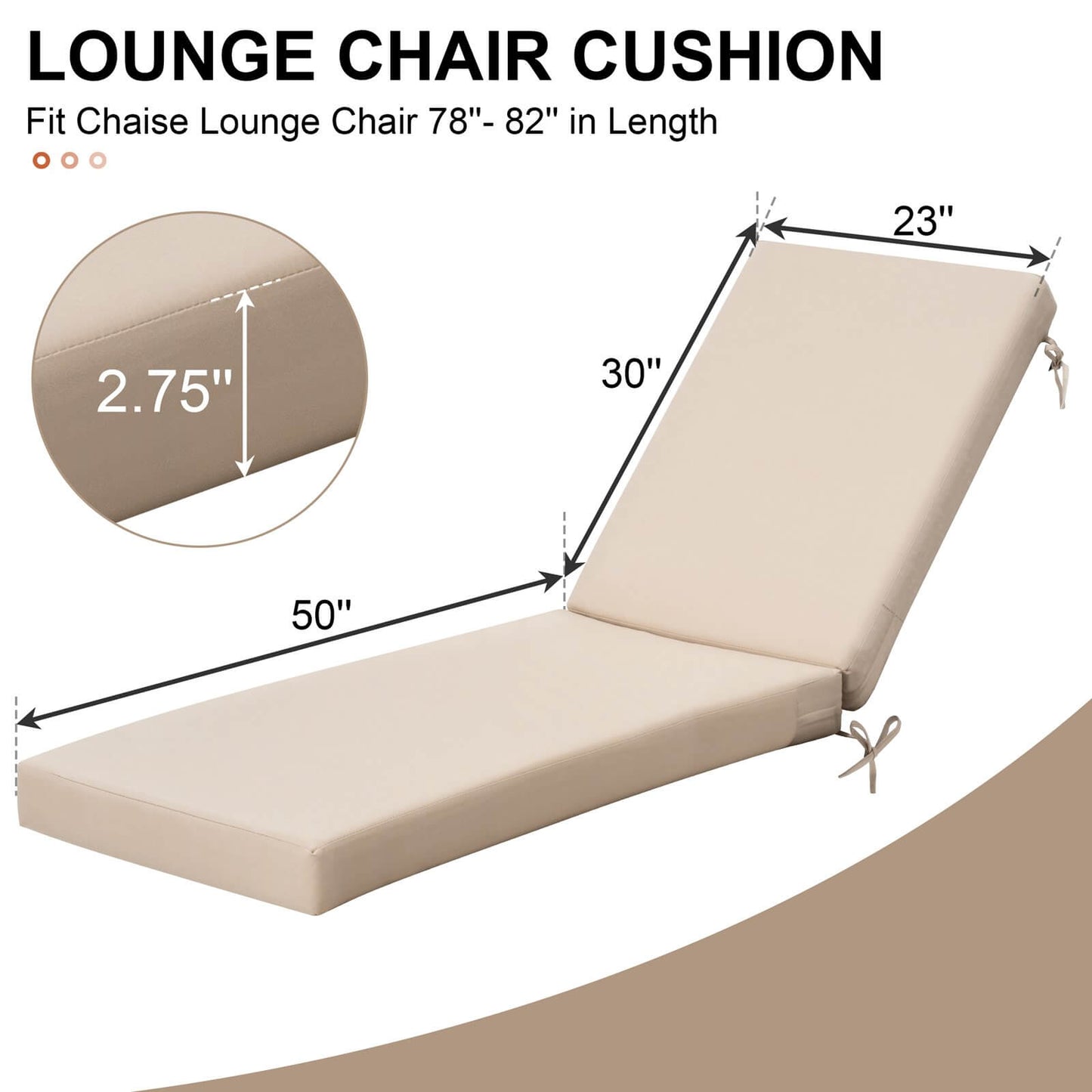 Sunbrella Outdoor Chaise Lounge Cushion