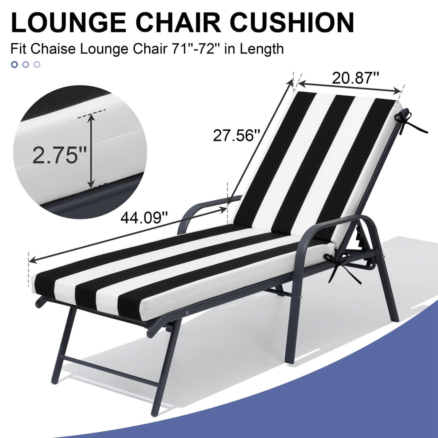 Sunbrella Outdoor Chaise Lounge Cushion