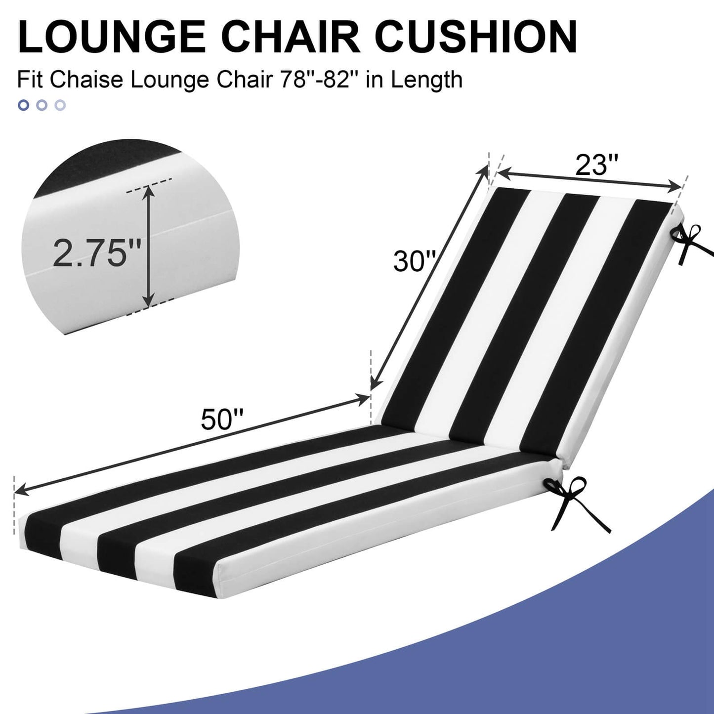 Sunbrella Outdoor Chaise Lounge Cushion