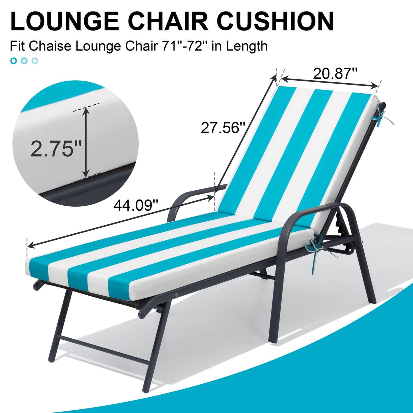 Sunbrella Outdoor Chaise Lounge Cushion