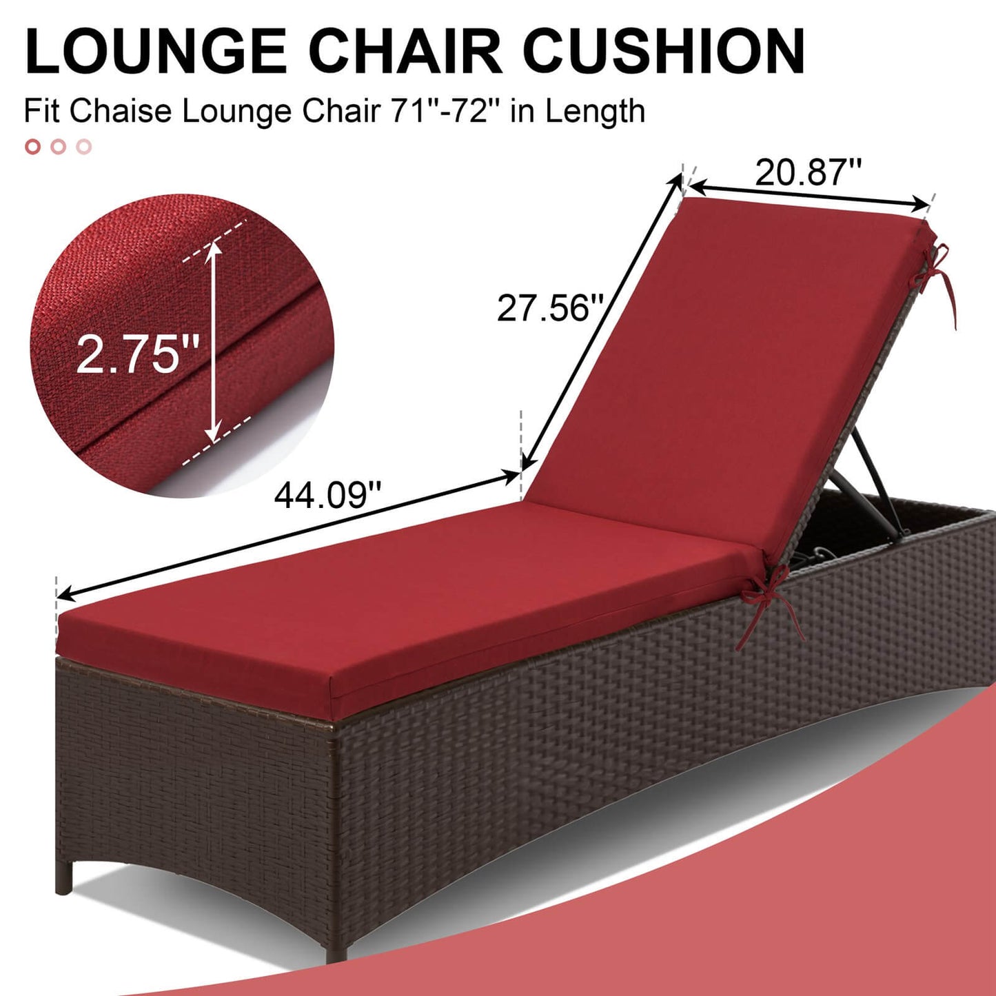 Sunbrella Outdoor Chaise Lounge Cushion