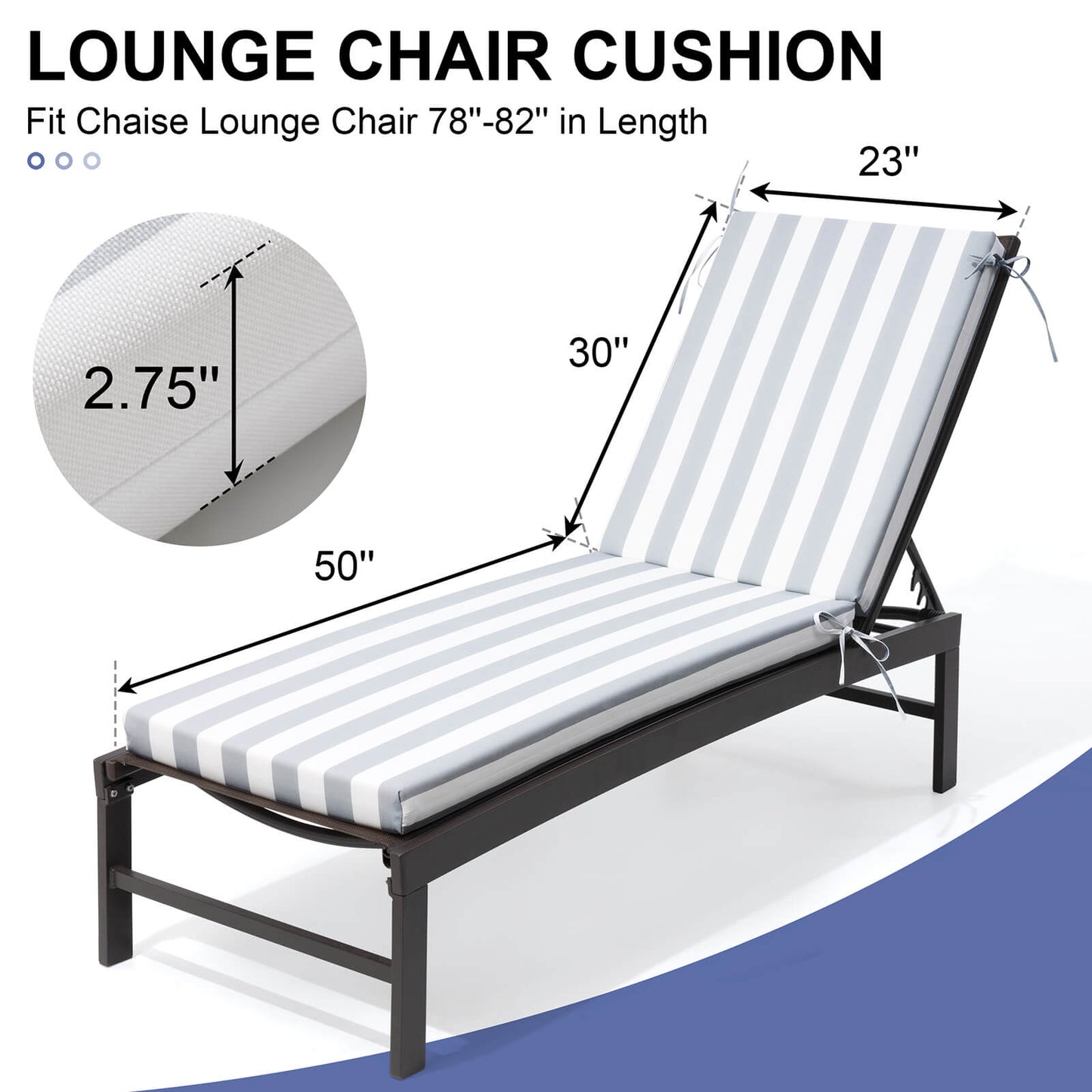Sunbrella Outdoor Chaise Lounge Cushion
