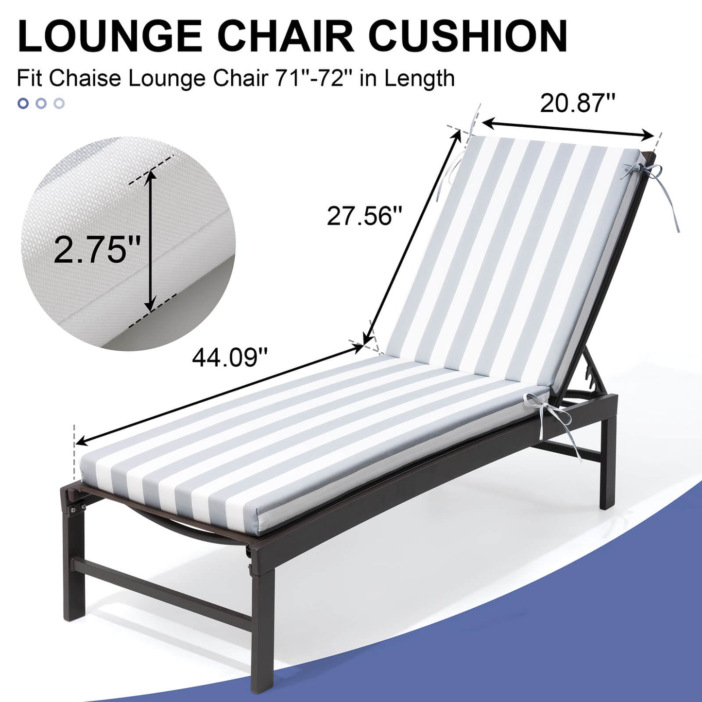 Sunbrella Outdoor Chaise Lounge Cushion
