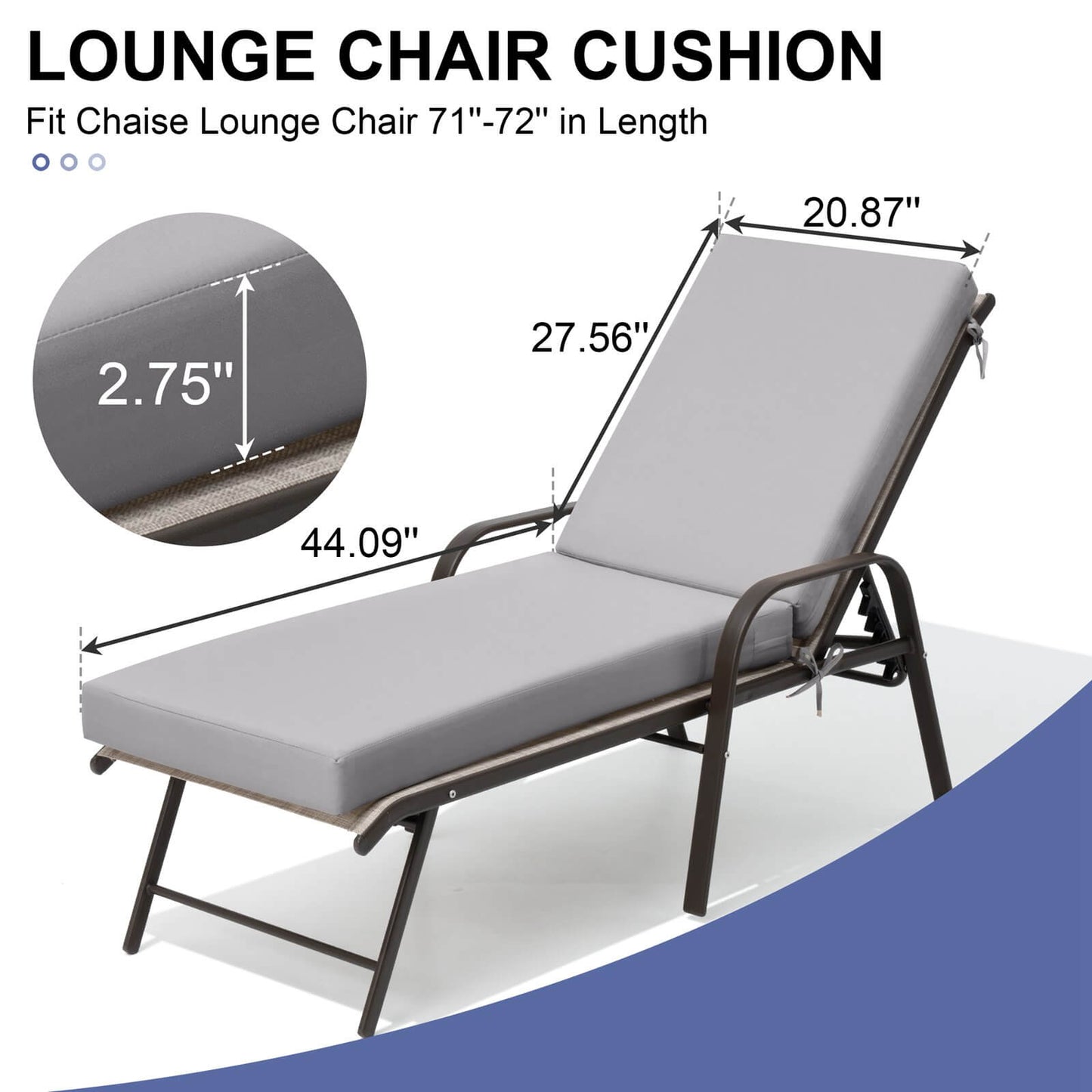 Sunbrella Outdoor Chaise Lounge Cushion