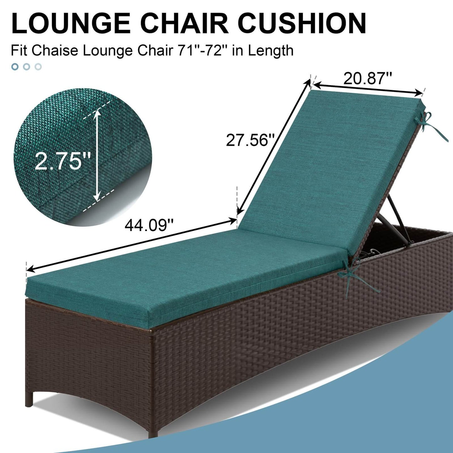 Sunbrella Outdoor Chaise Lounge Cushion