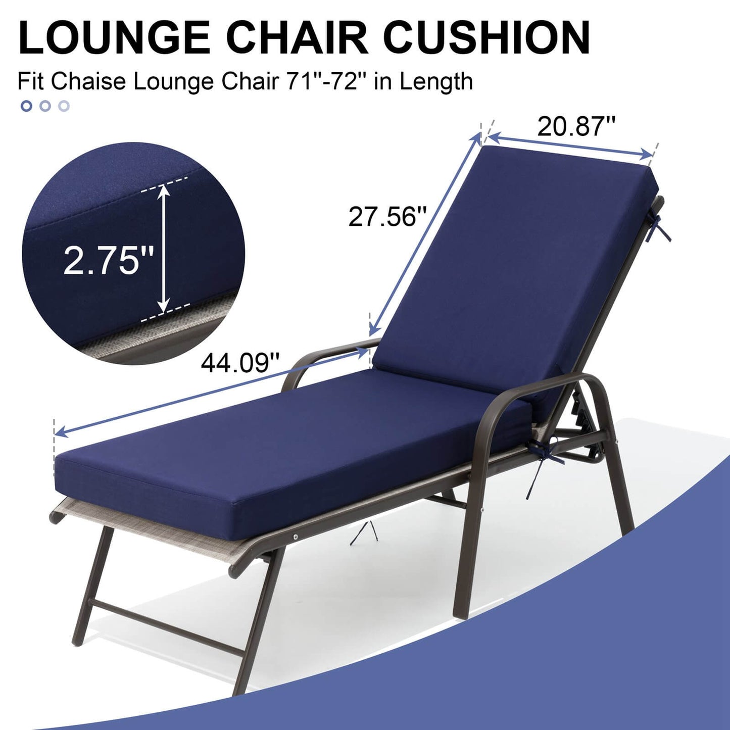 Sunbrella Outdoor Chaise Lounge Cushion