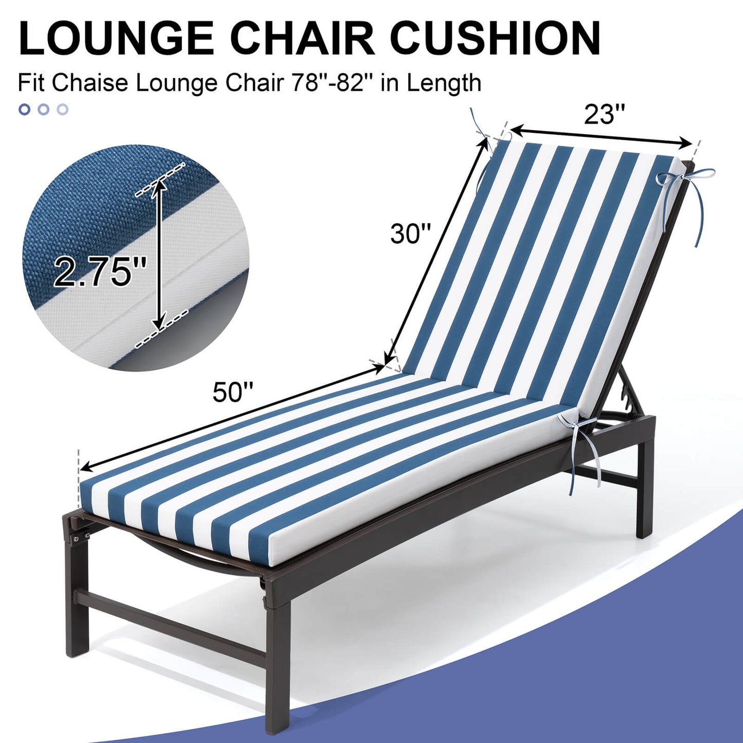 Sunbrella Outdoor Chaise Lounge Cushion