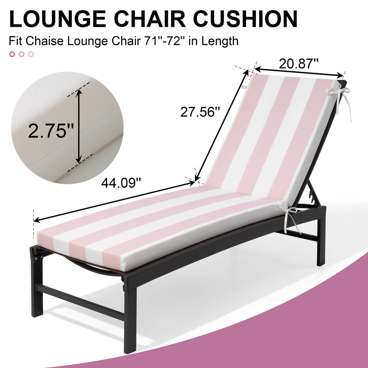 Sunbrella Outdoor Chaise Lounge Cushion