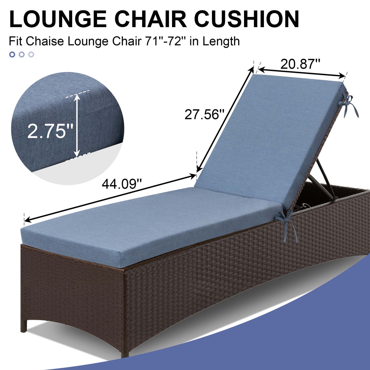 Sunbrella Outdoor Chaise Lounge Cushion