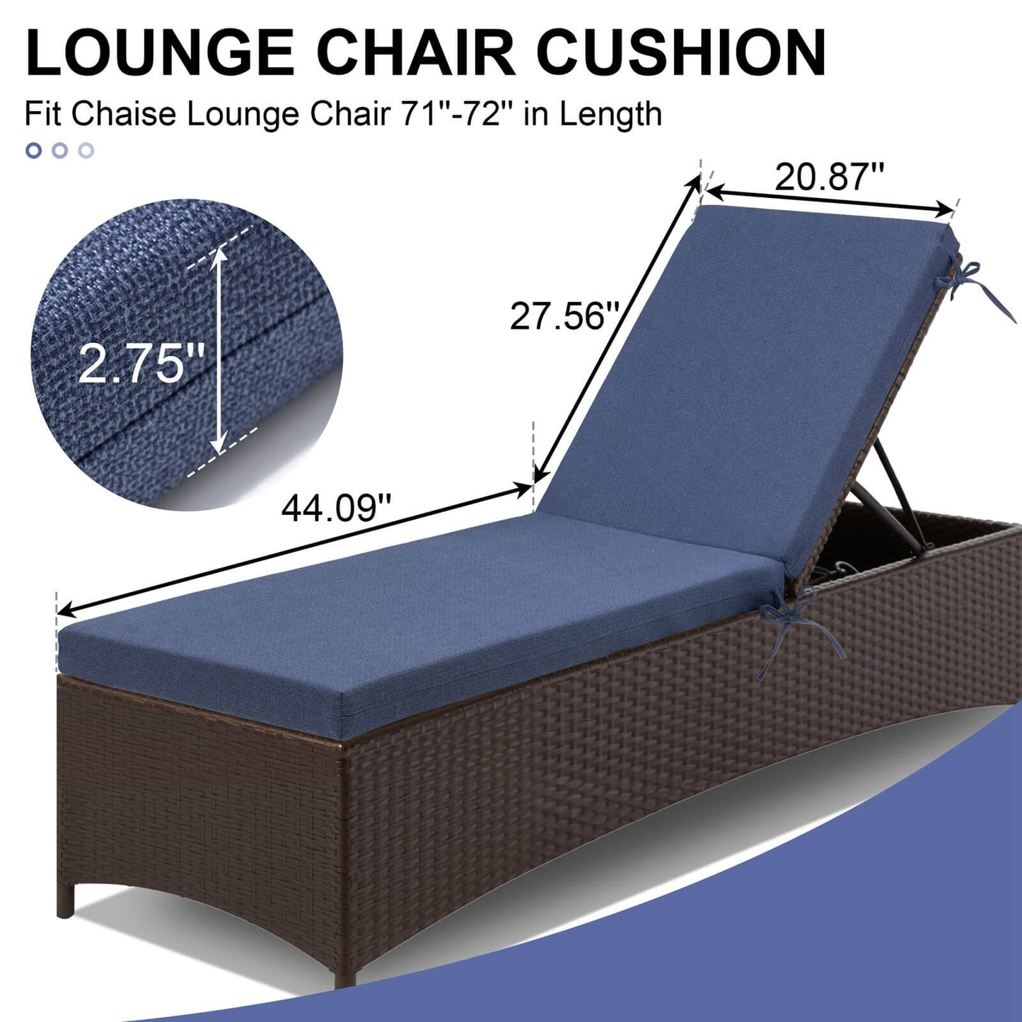 Sunbrella Outdoor Chaise Lounge Cushion