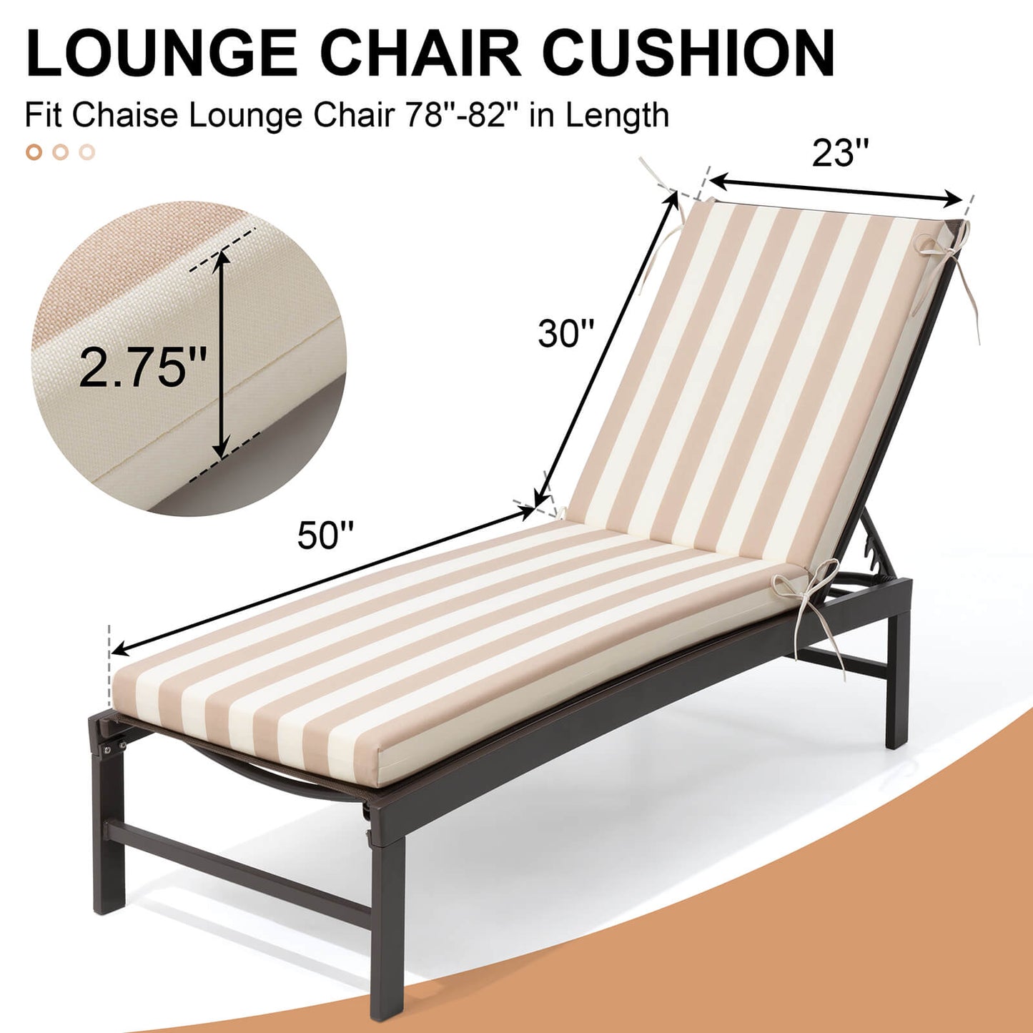 Sunbrella Outdoor Chaise Lounge Cushion