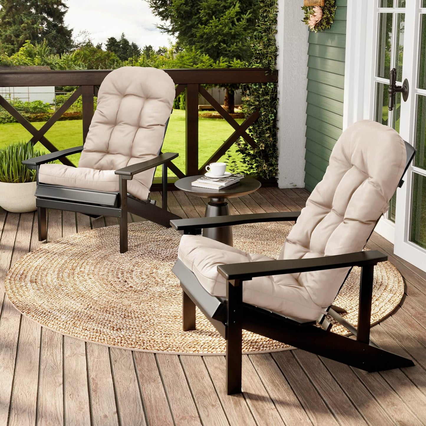 High Back Adirondack Rocking Chair Cushion