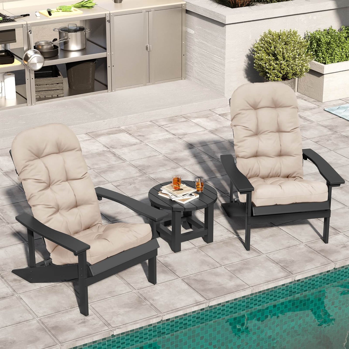 High Back Adirondack Rocking Chair Cushion