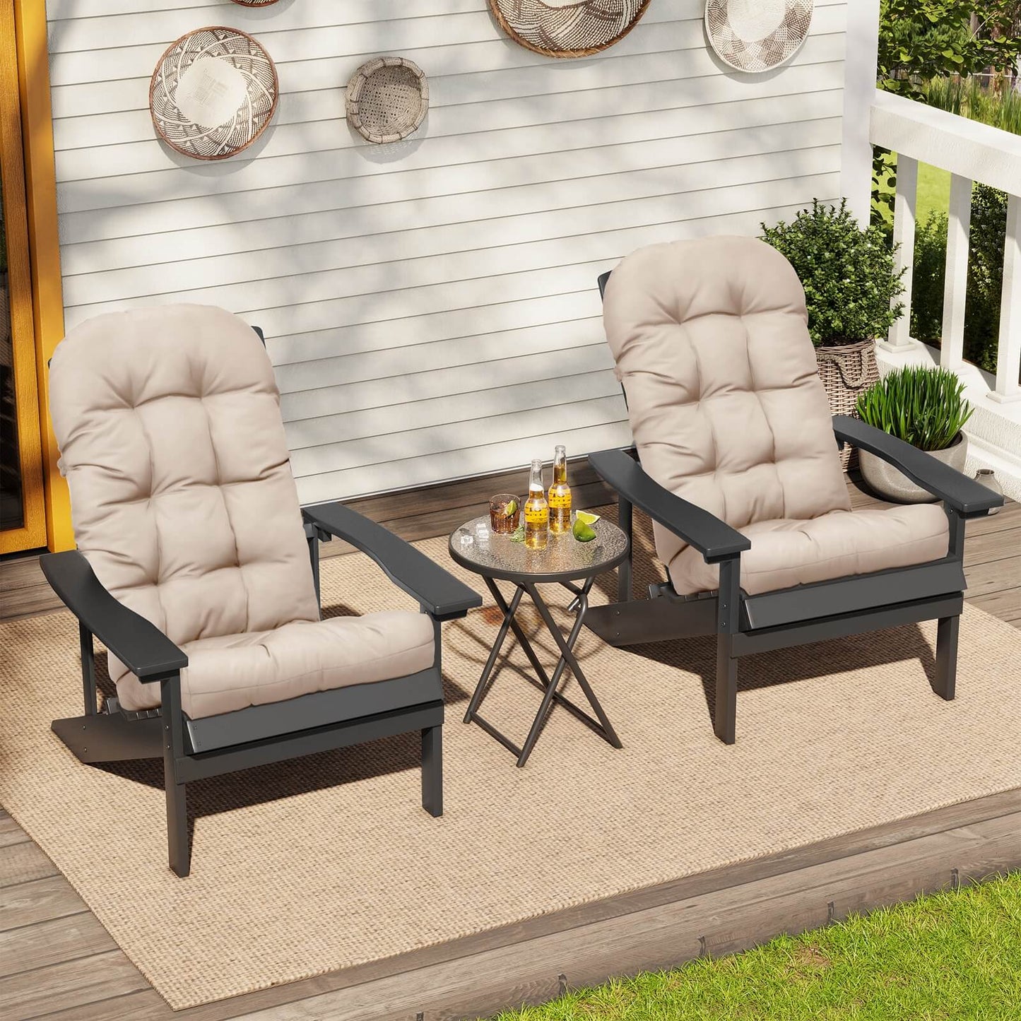 High Back Adirondack Rocking Chair Cushion