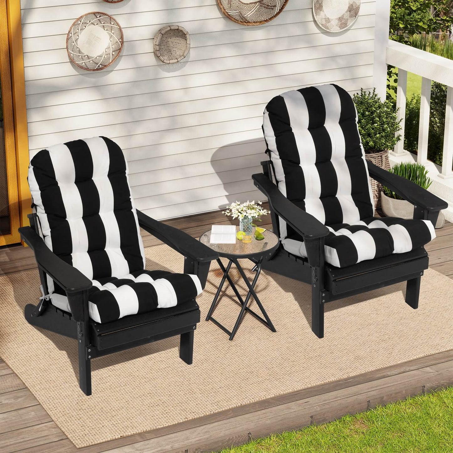 High Back Adirondack Rocking Chair Cushion