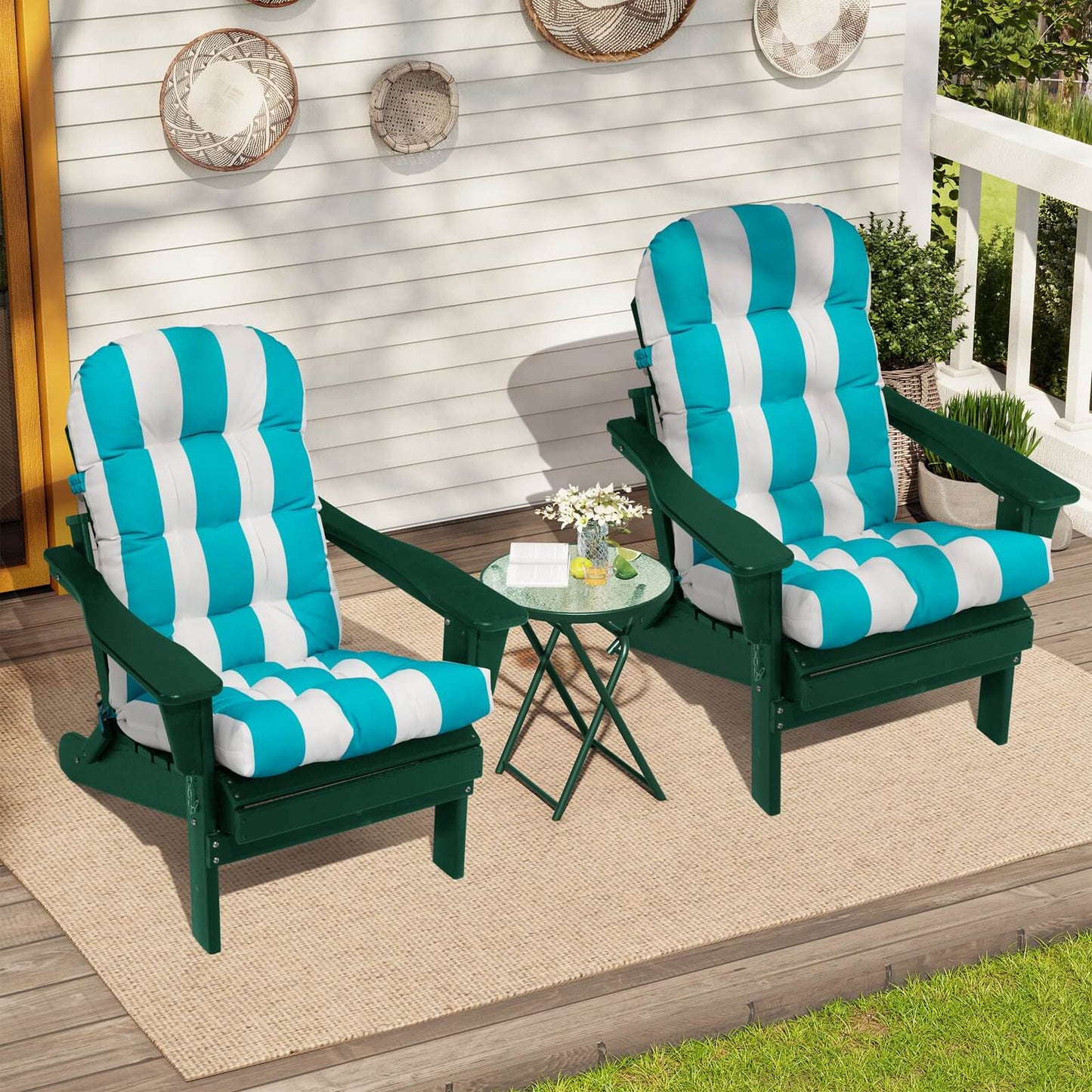 High Back Adirondack Rocking Chair Cushion