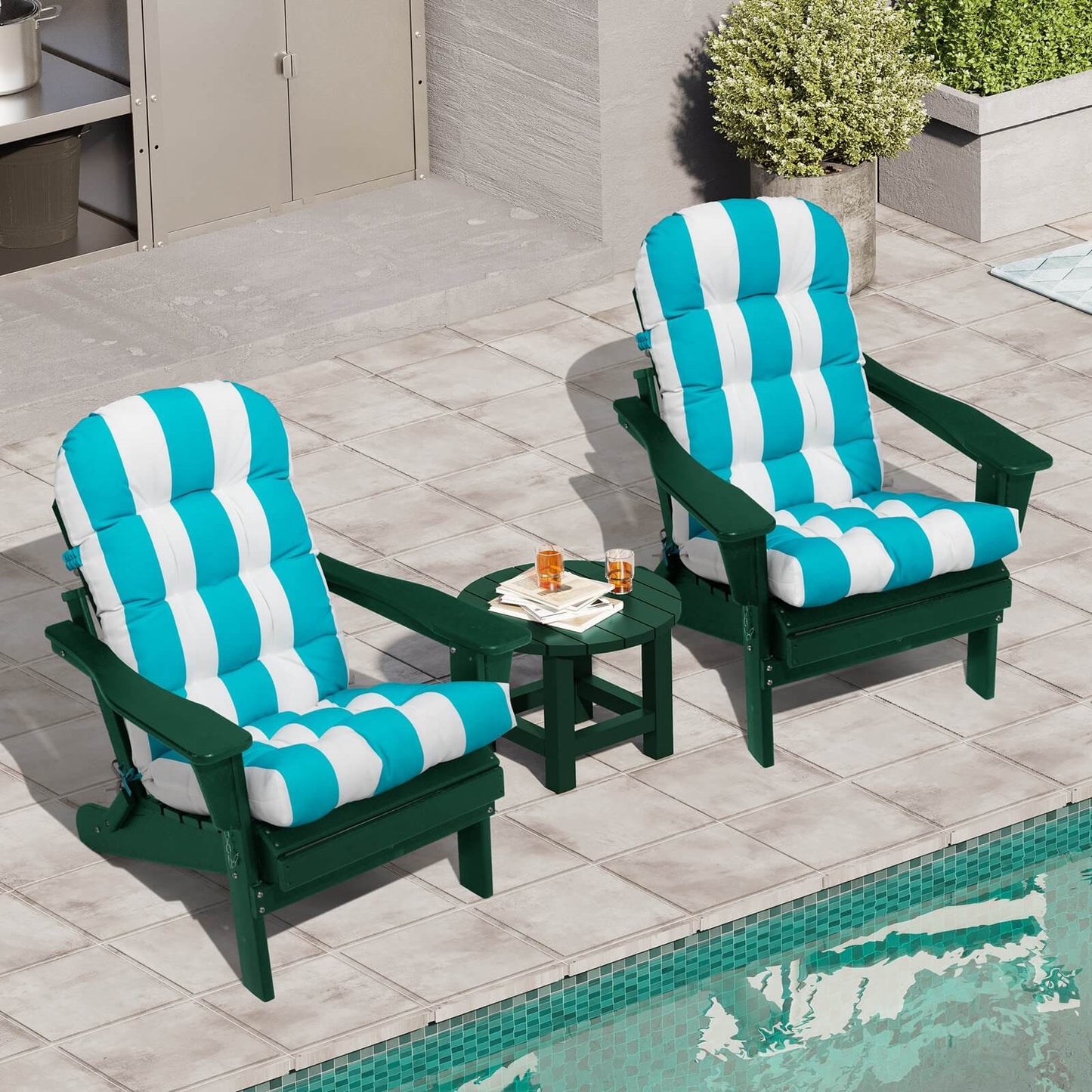 High Back Adirondack Rocking Chair Cushion