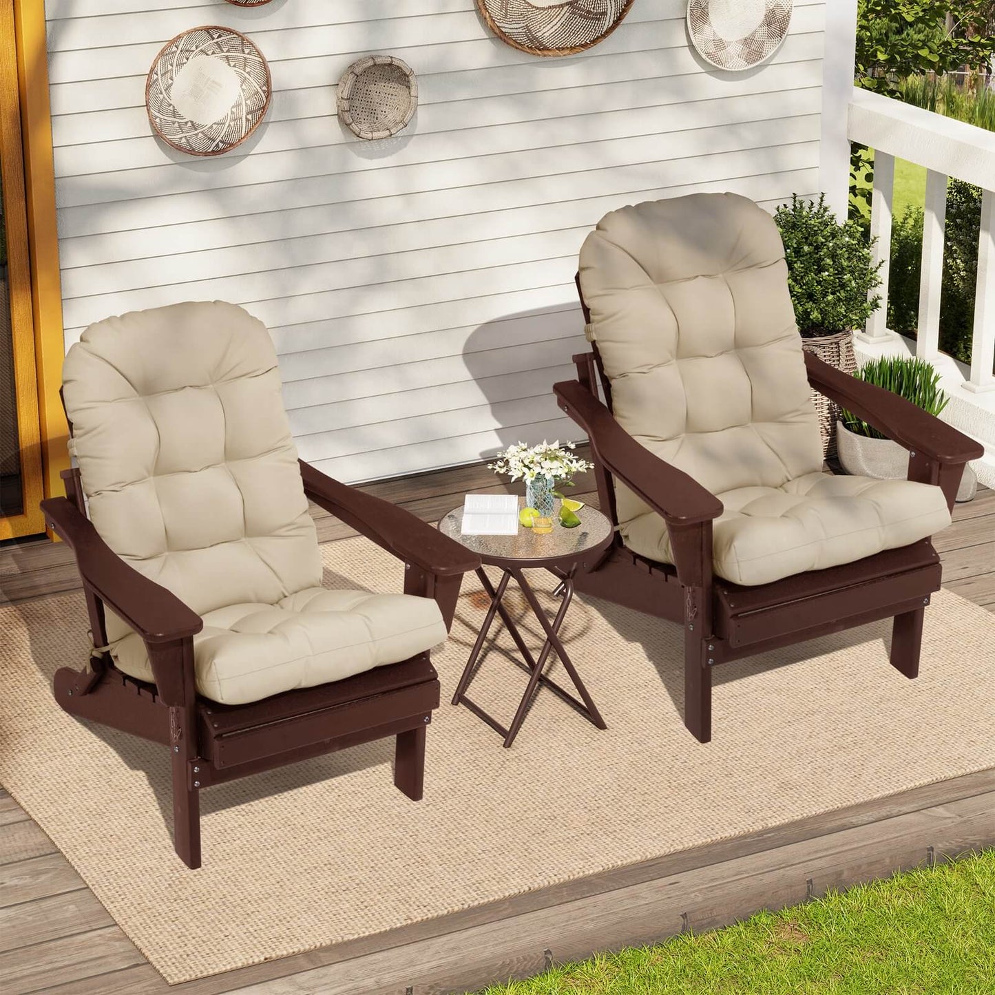 High Back Adirondack Rocking Chair Cushion