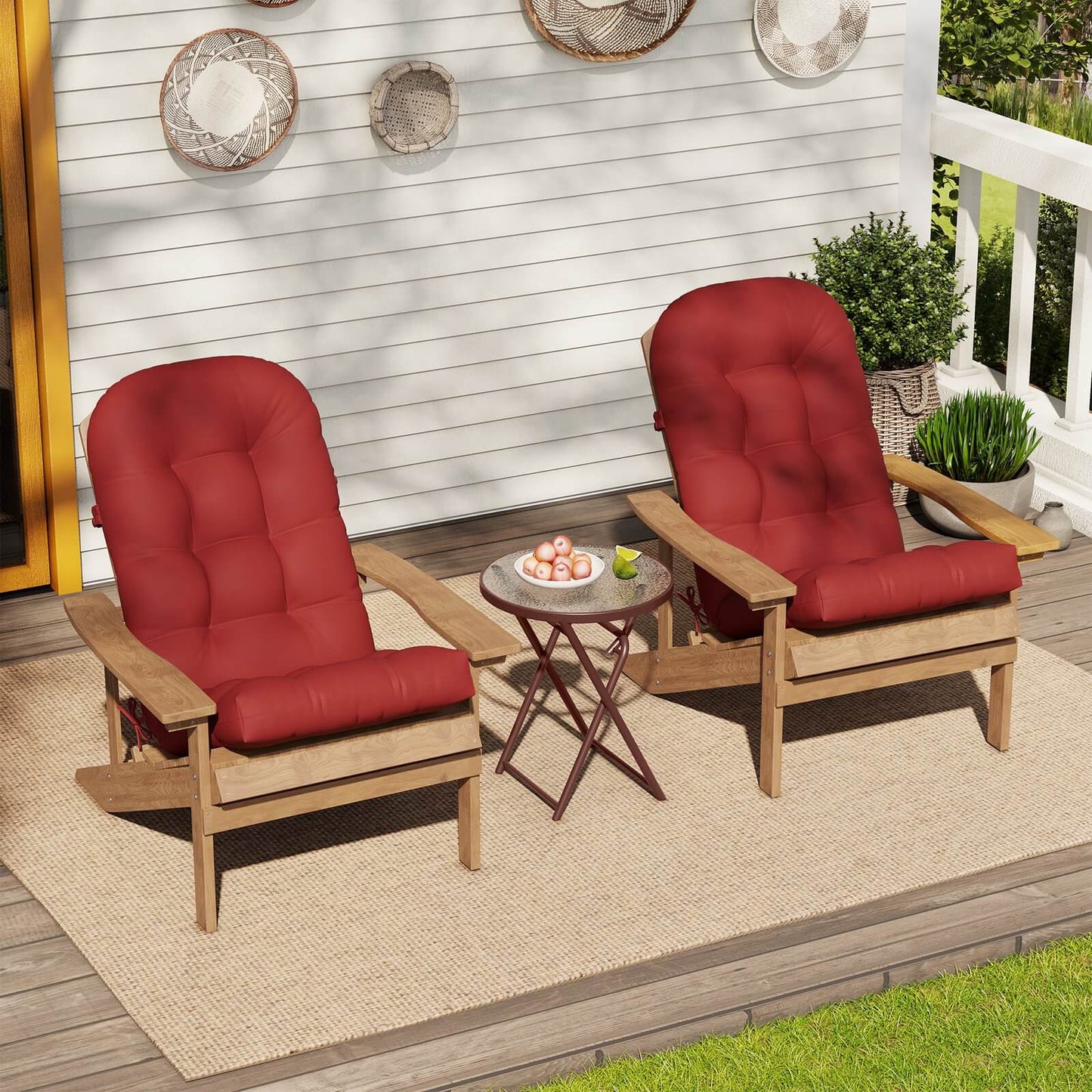 High Back Adirondack Rocking Chair Cushion