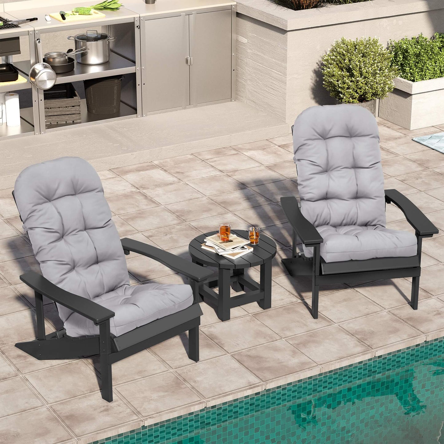 High Back Adirondack Rocking Chair Cushion