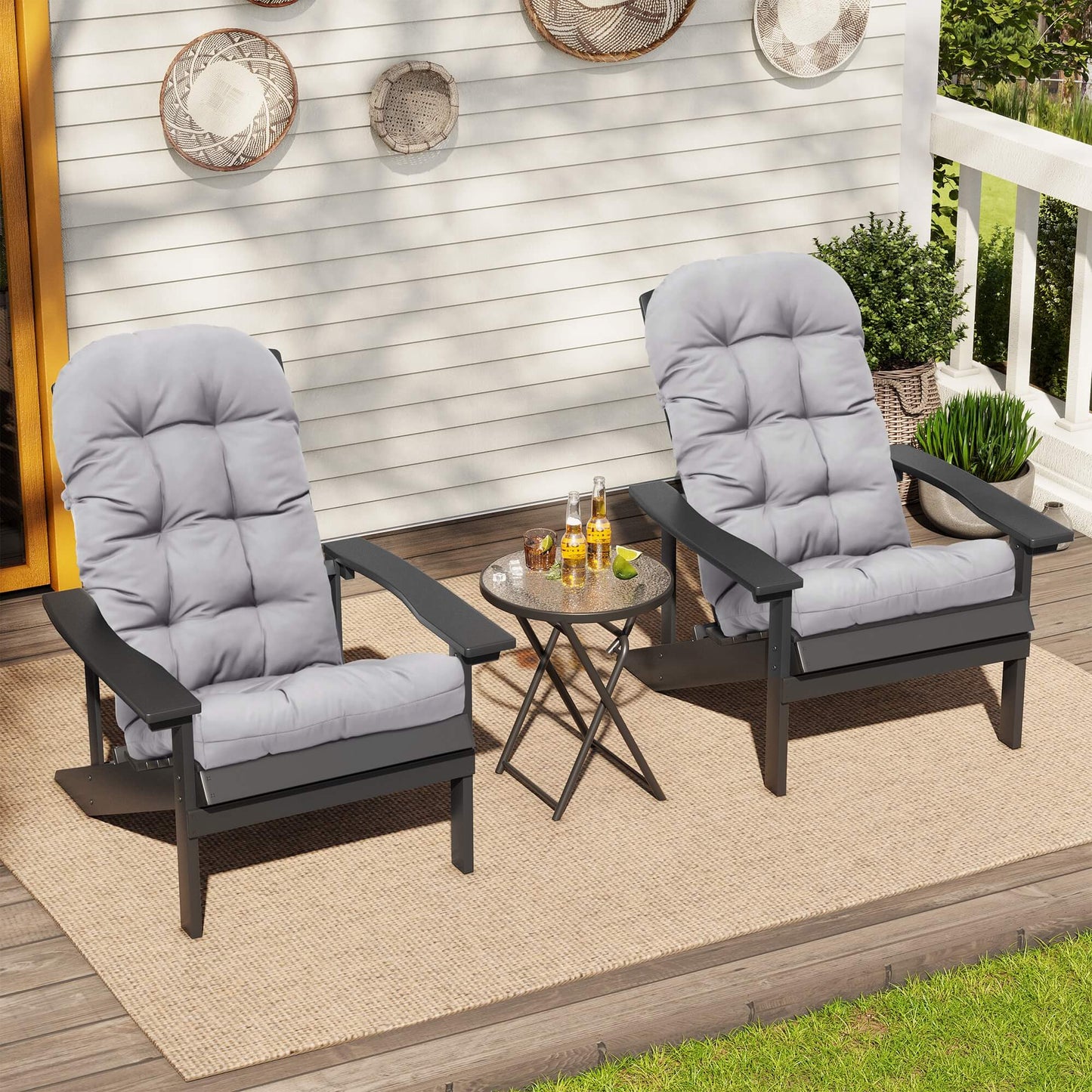High Back Adirondack Rocking Chair Cushion