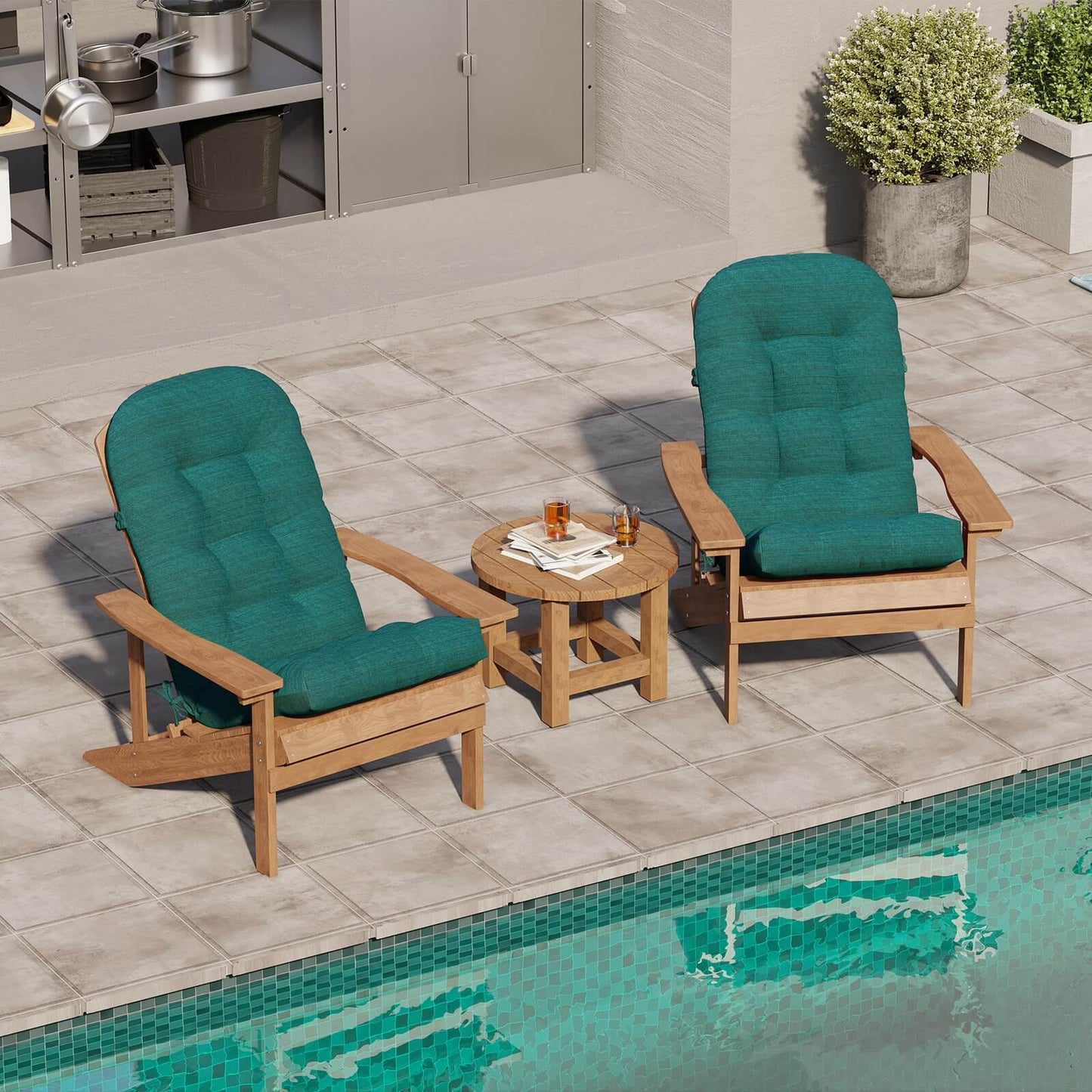 High Back Adirondack Rocking Chair Cushion
