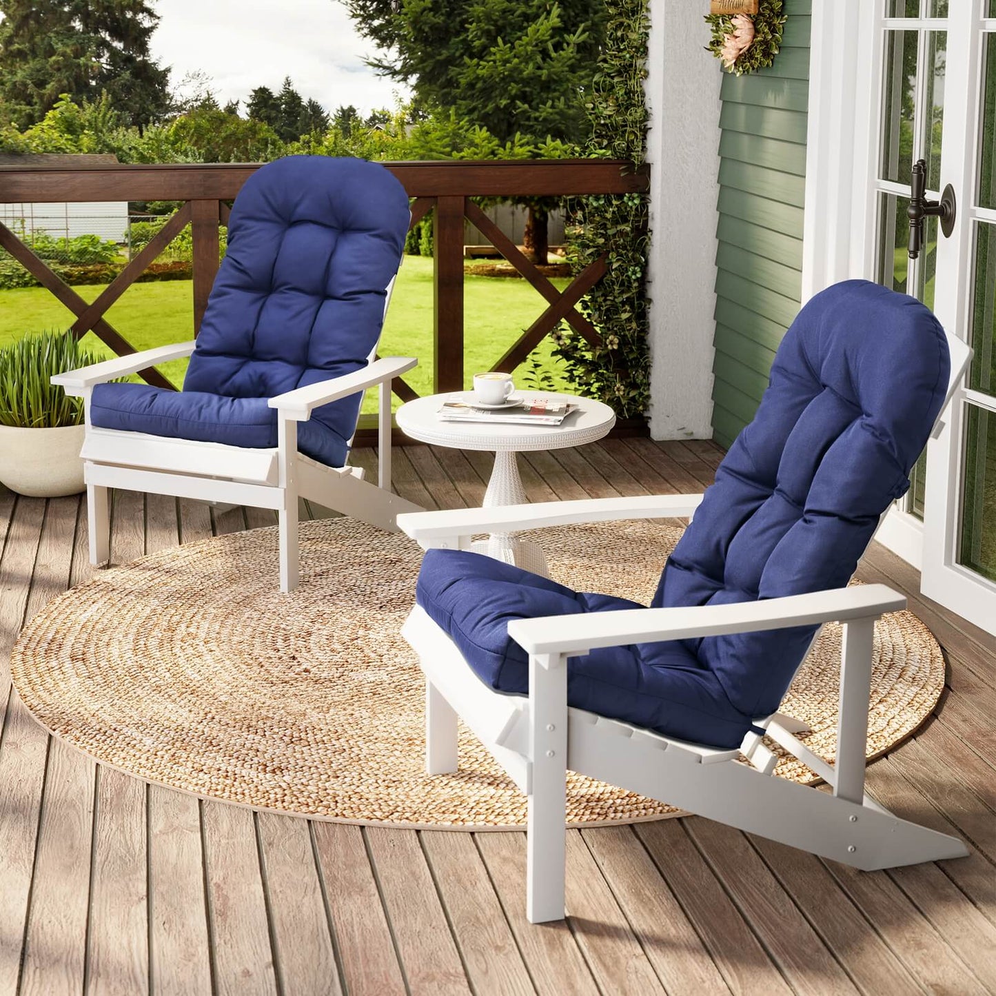 High Back Adirondack Rocking Chair Cushion