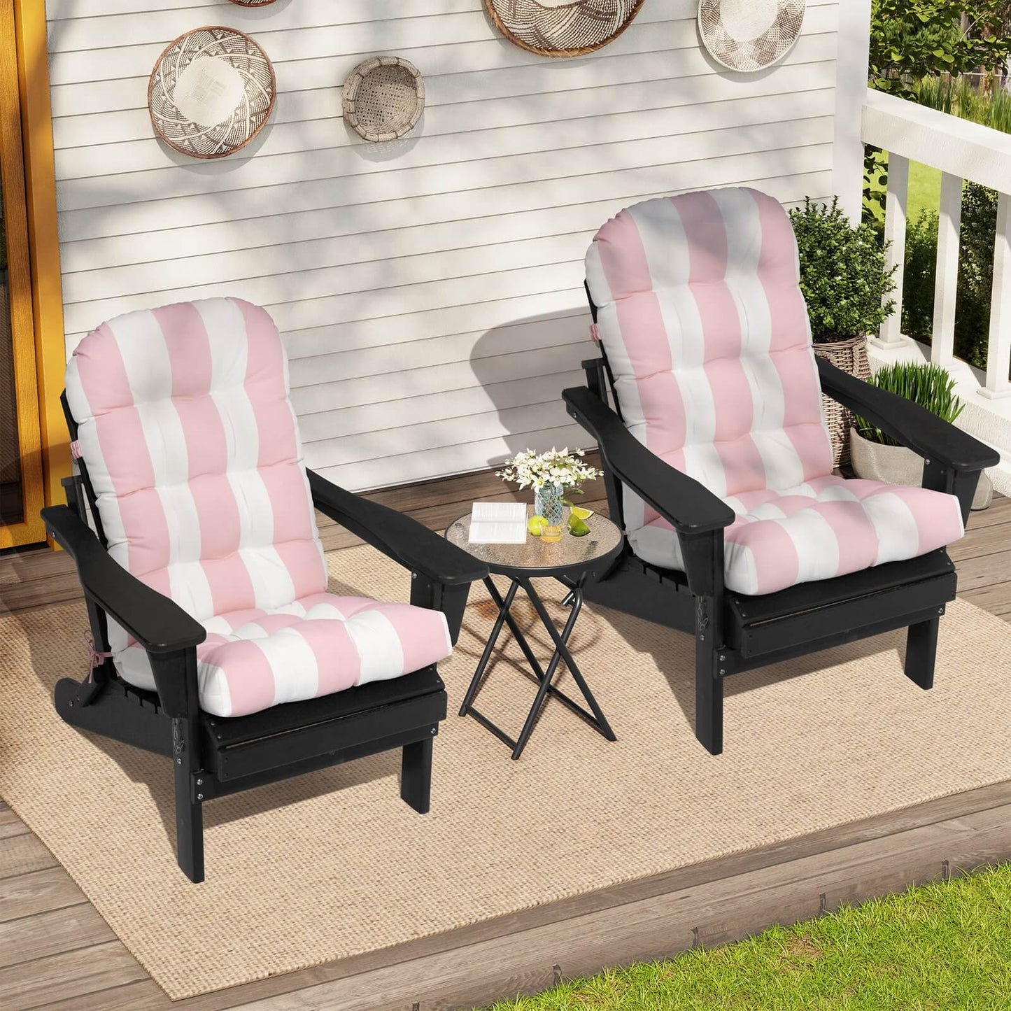 High Back Adirondack Rocking Chair Cushion