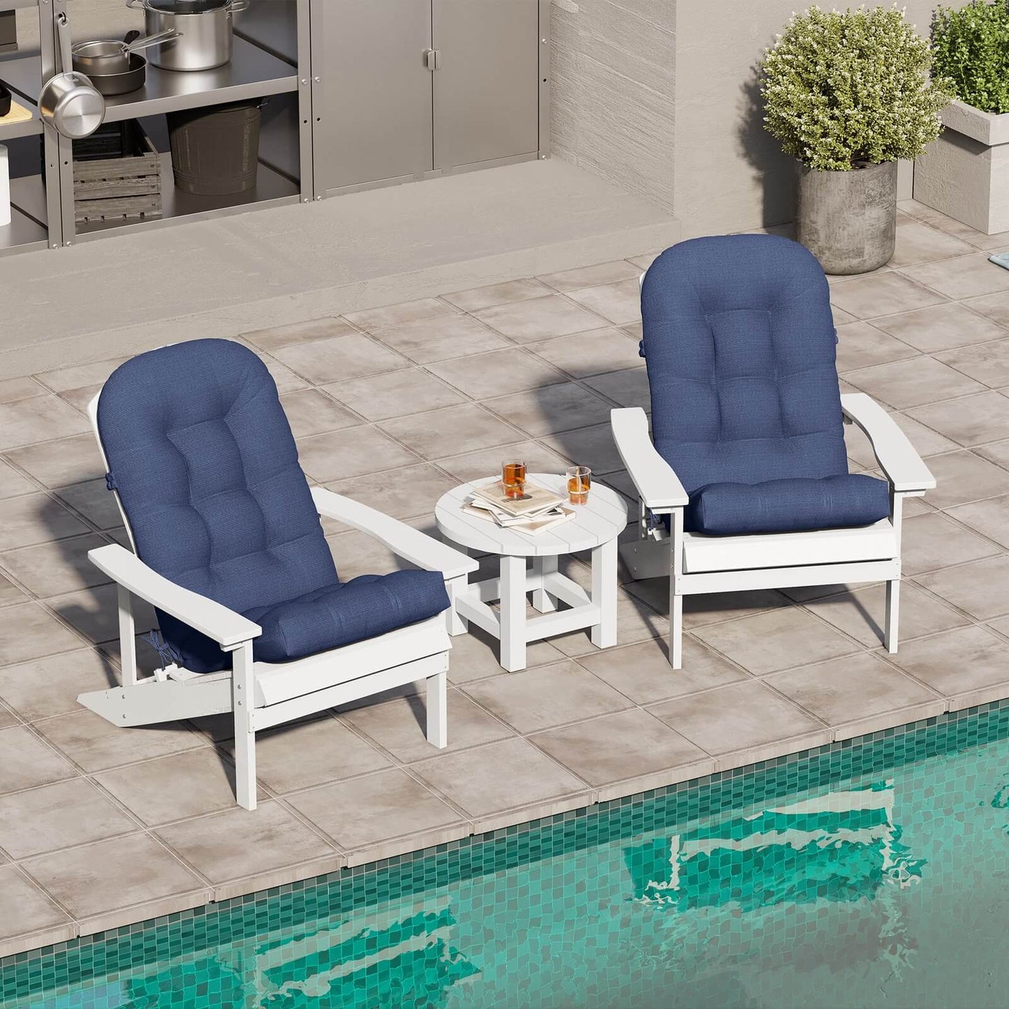 High Back Adirondack Rocking Chair Cushion