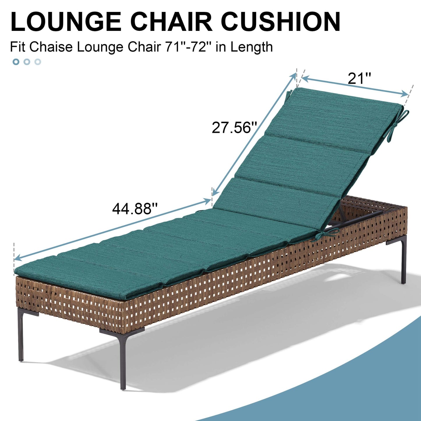 Outdoor Patio Chaise Lounge Cushion