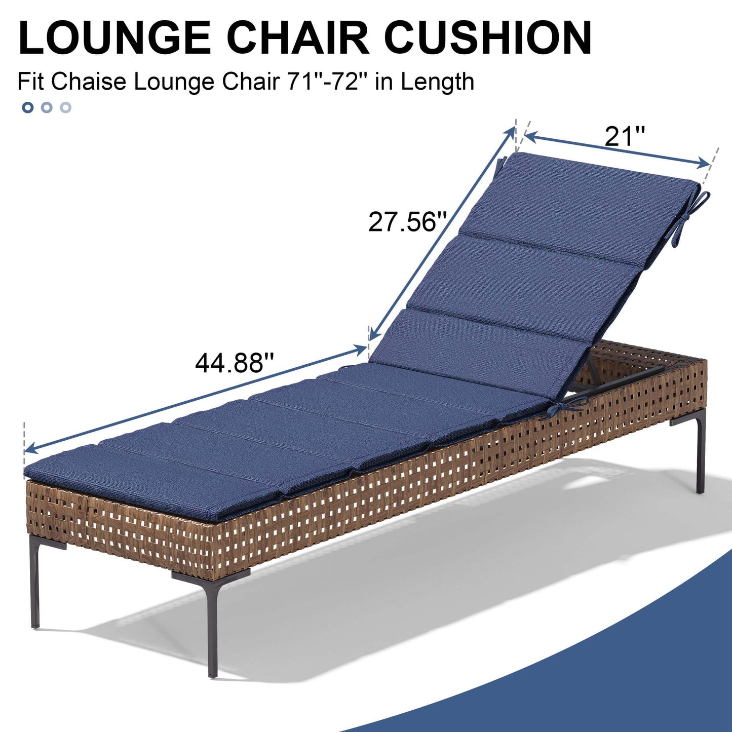 Outdoor Patio Chaise Lounge Cushion