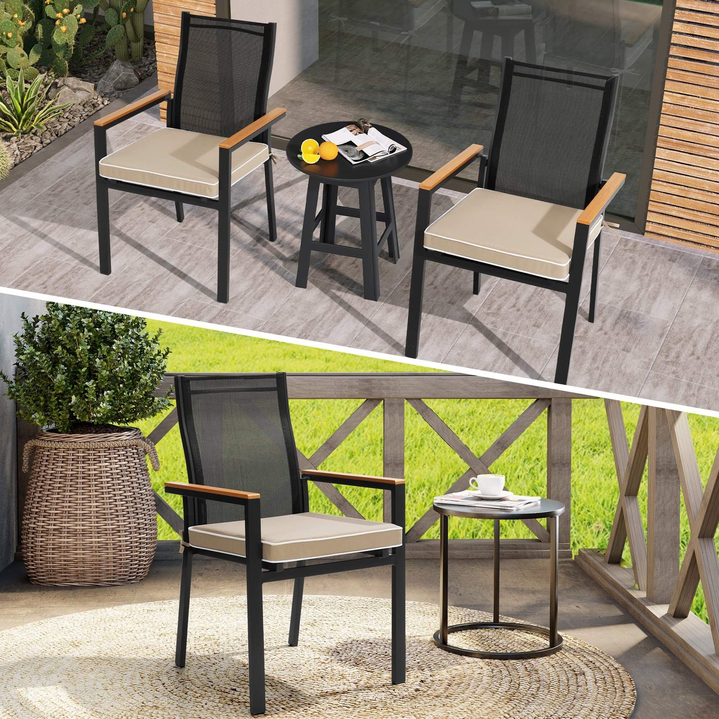 Outdoor Dining Chair Cushion Set