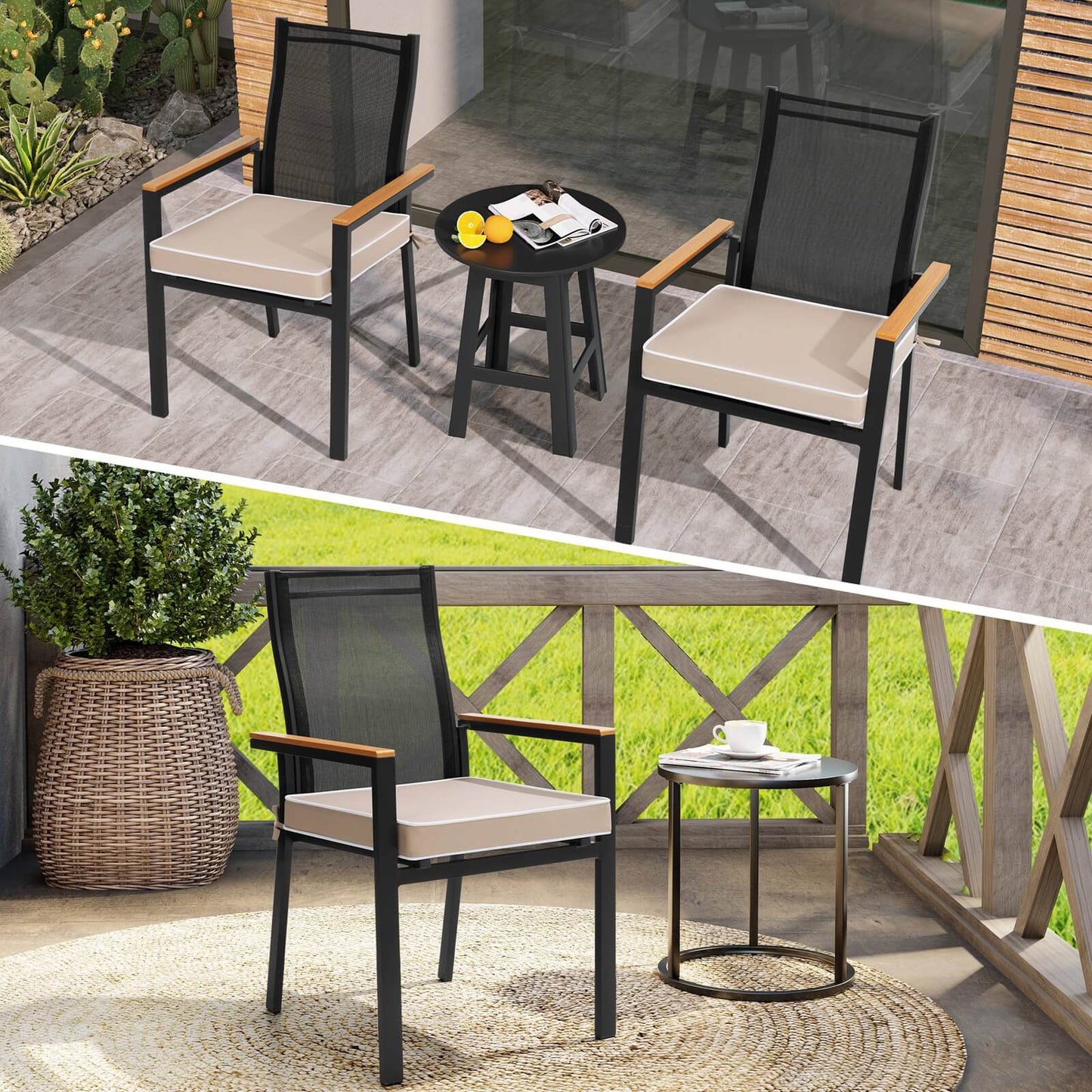 Outdoor Dining Chair Cushion Set