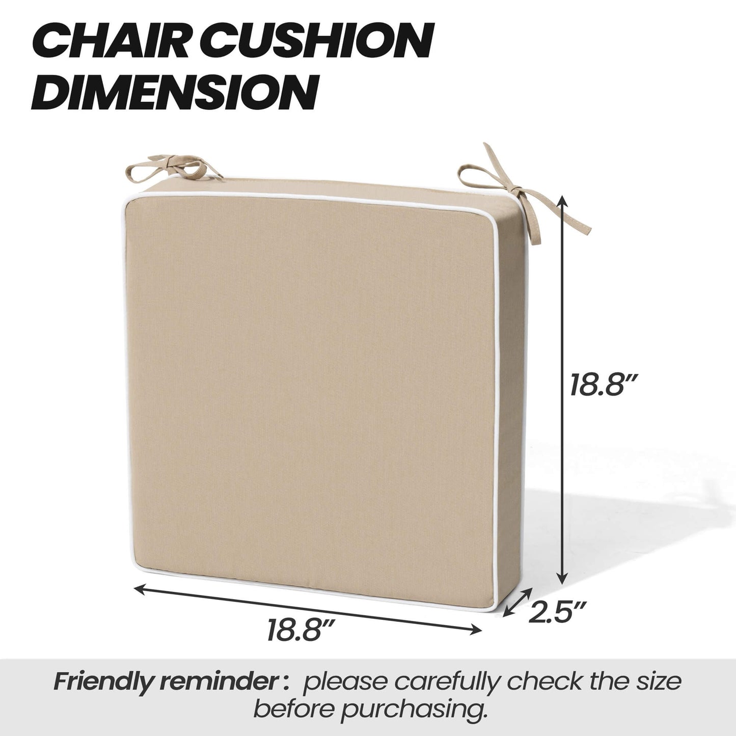 Outdoor Dining Chair Cushion Set