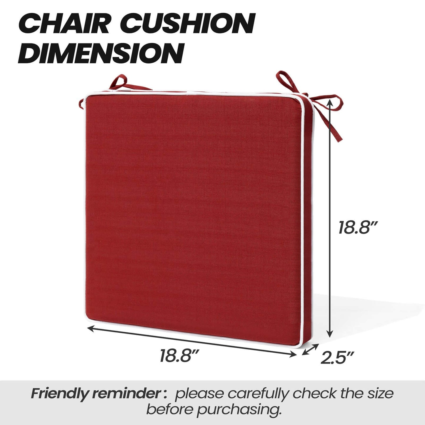 Outdoor Dining Chair Cushion Set