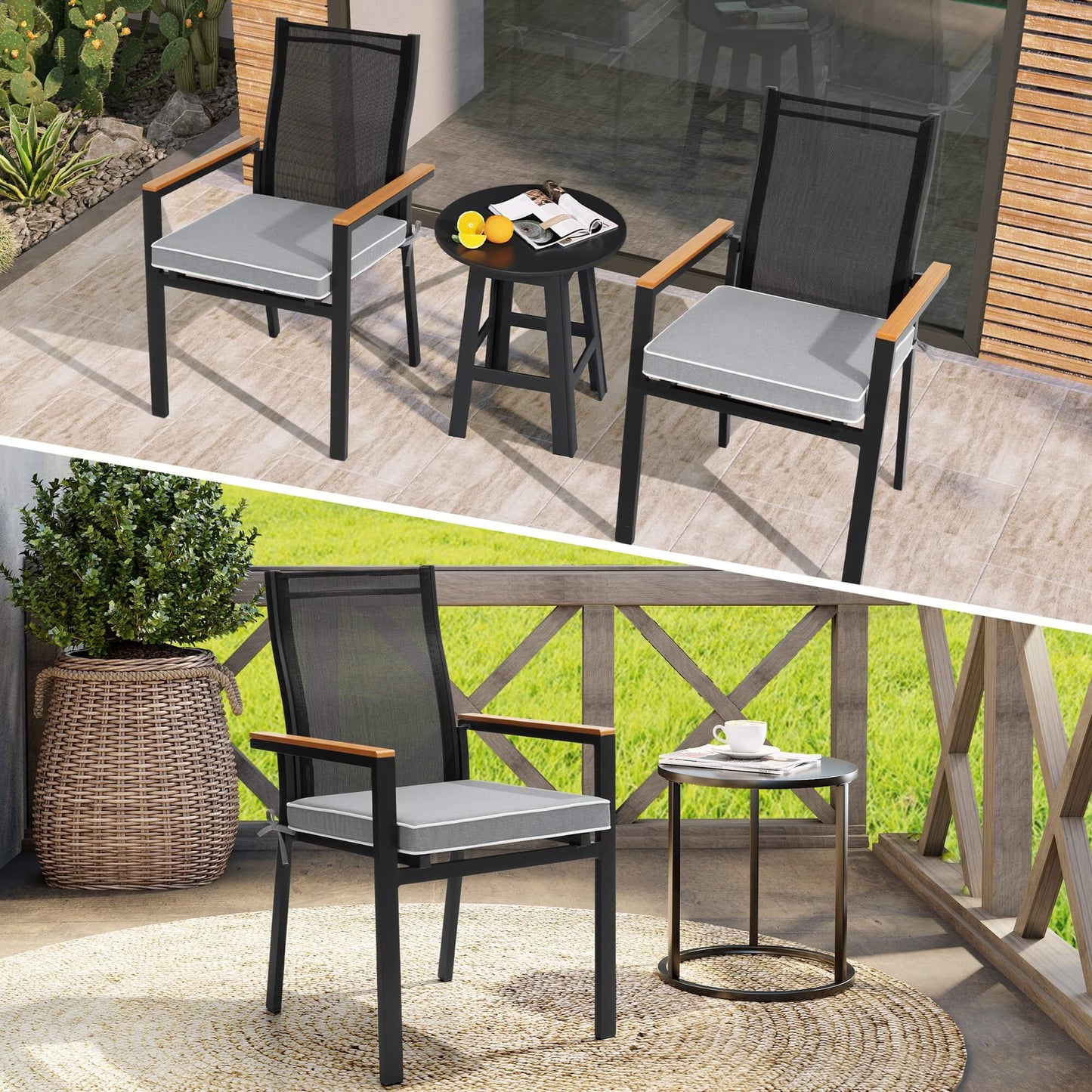 Outdoor Dining Chair Cushion Set