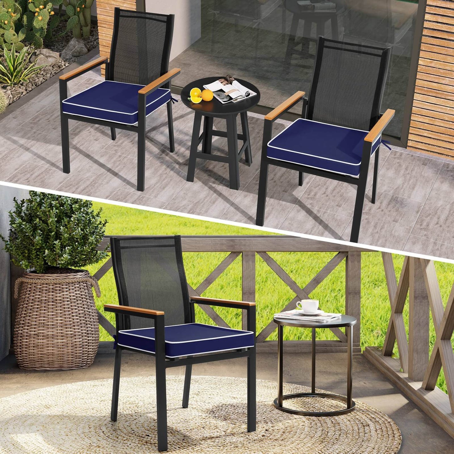 Outdoor Dining Chair Cushion Set
