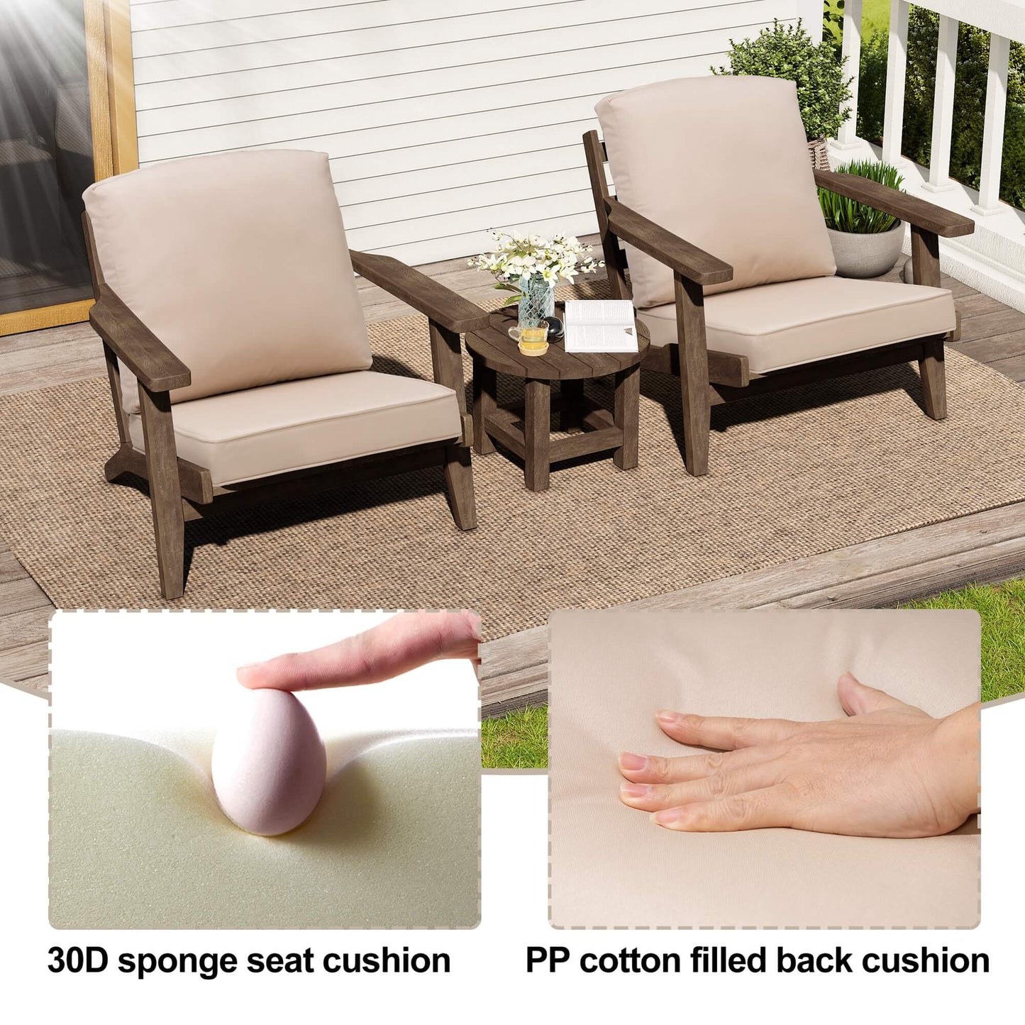 22x21" Outdoor Deep Seat Patio Cushions