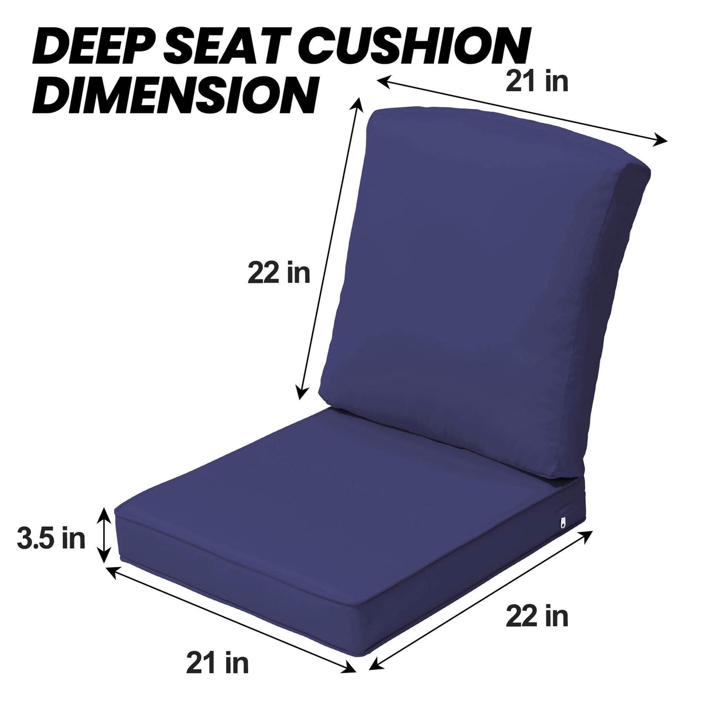 22x21" Outdoor Deep Seat Patio Cushions