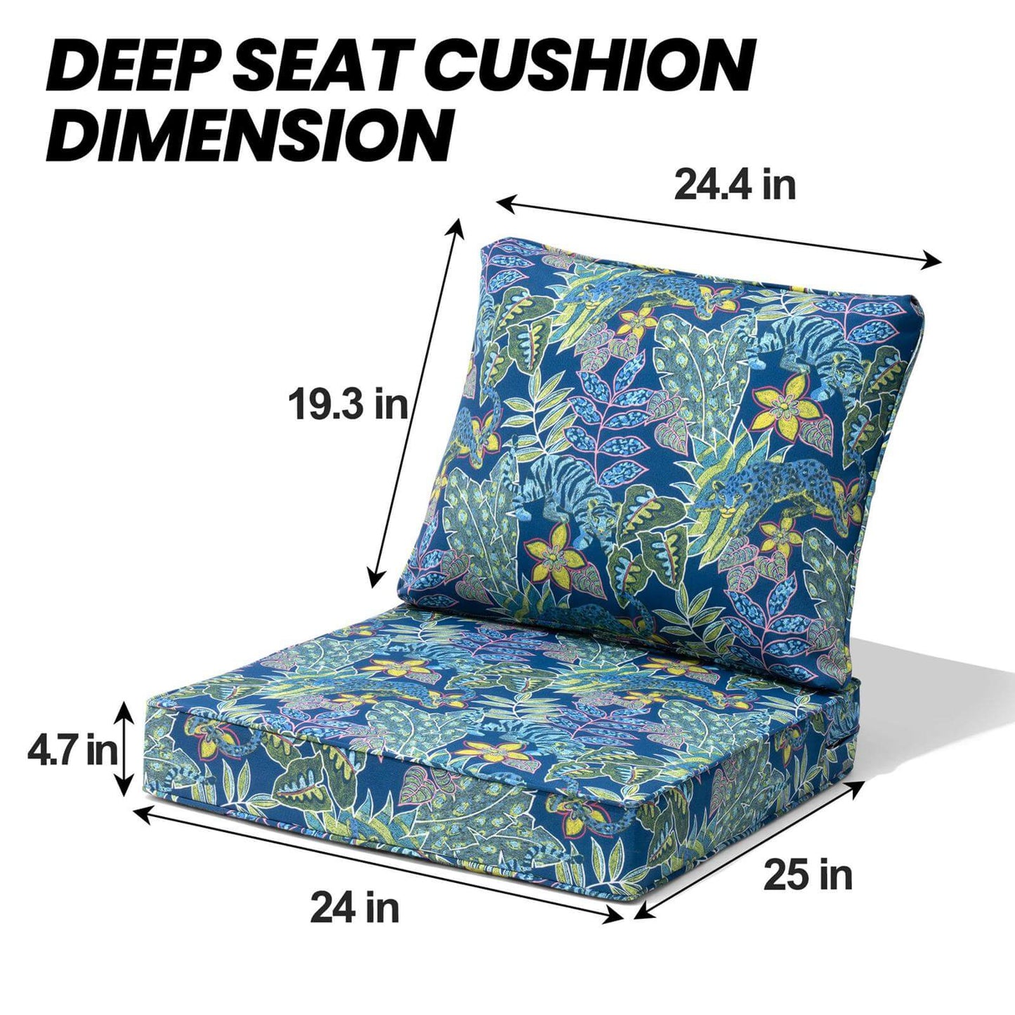 24x25" Outdoor Deep Seat Cushion Set