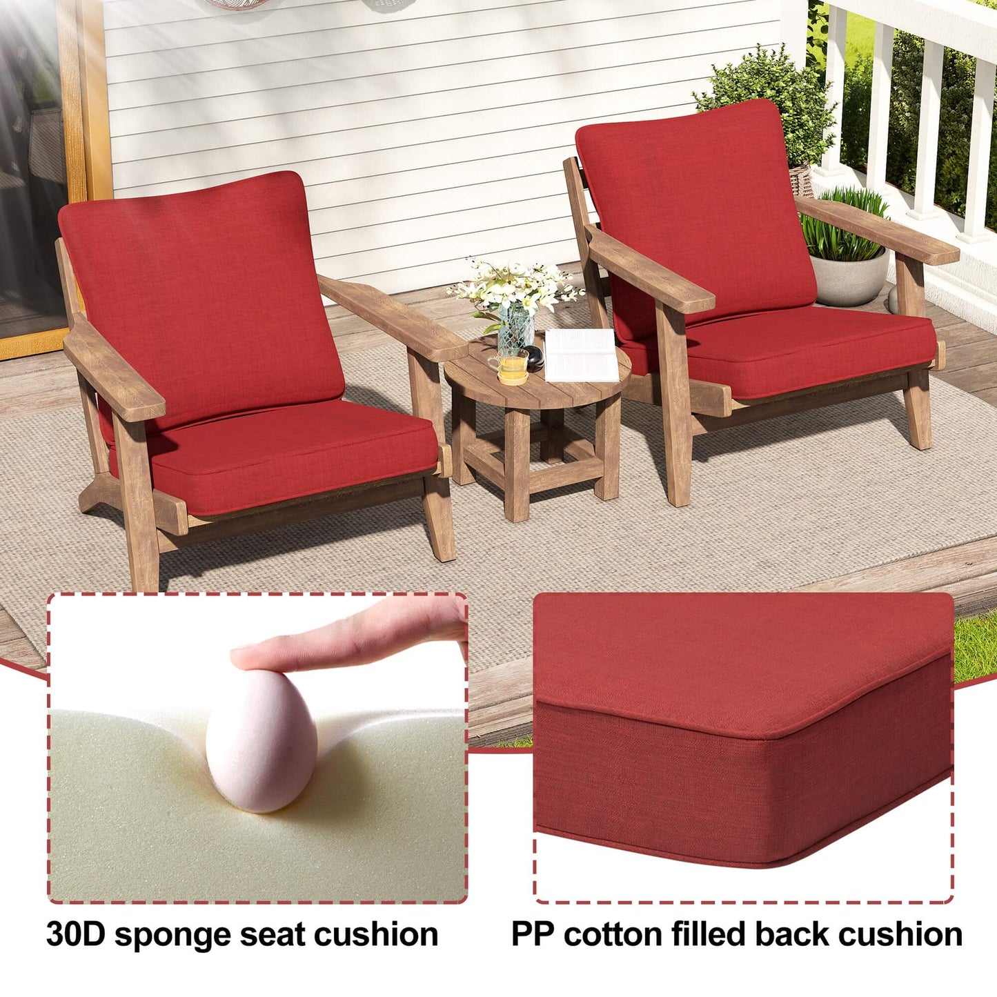 24x25" Outdoor Deep Seat Cushion Set