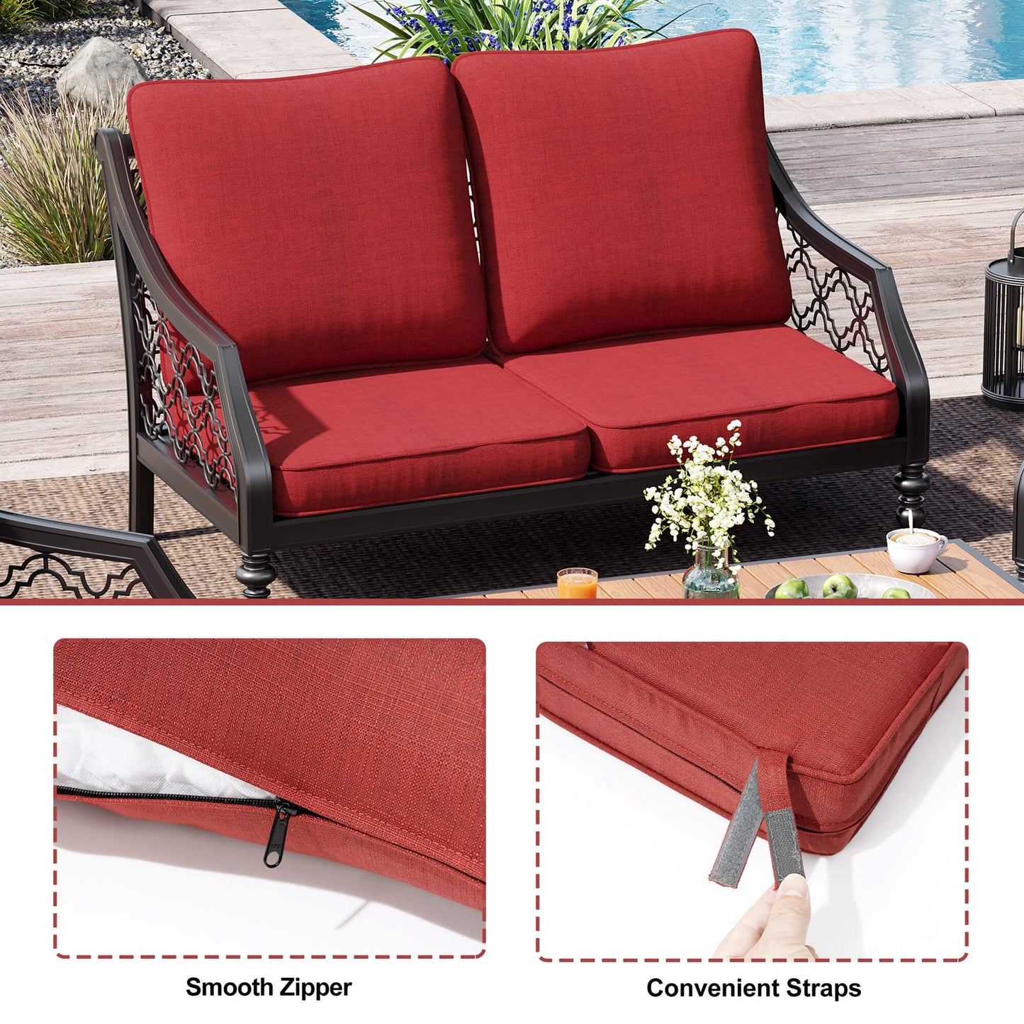 24x25" Outdoor Deep Seat Cushion Set