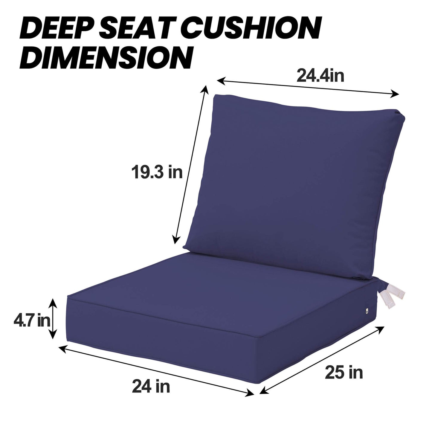 24x25" Outdoor Deep Seat Cushion Set